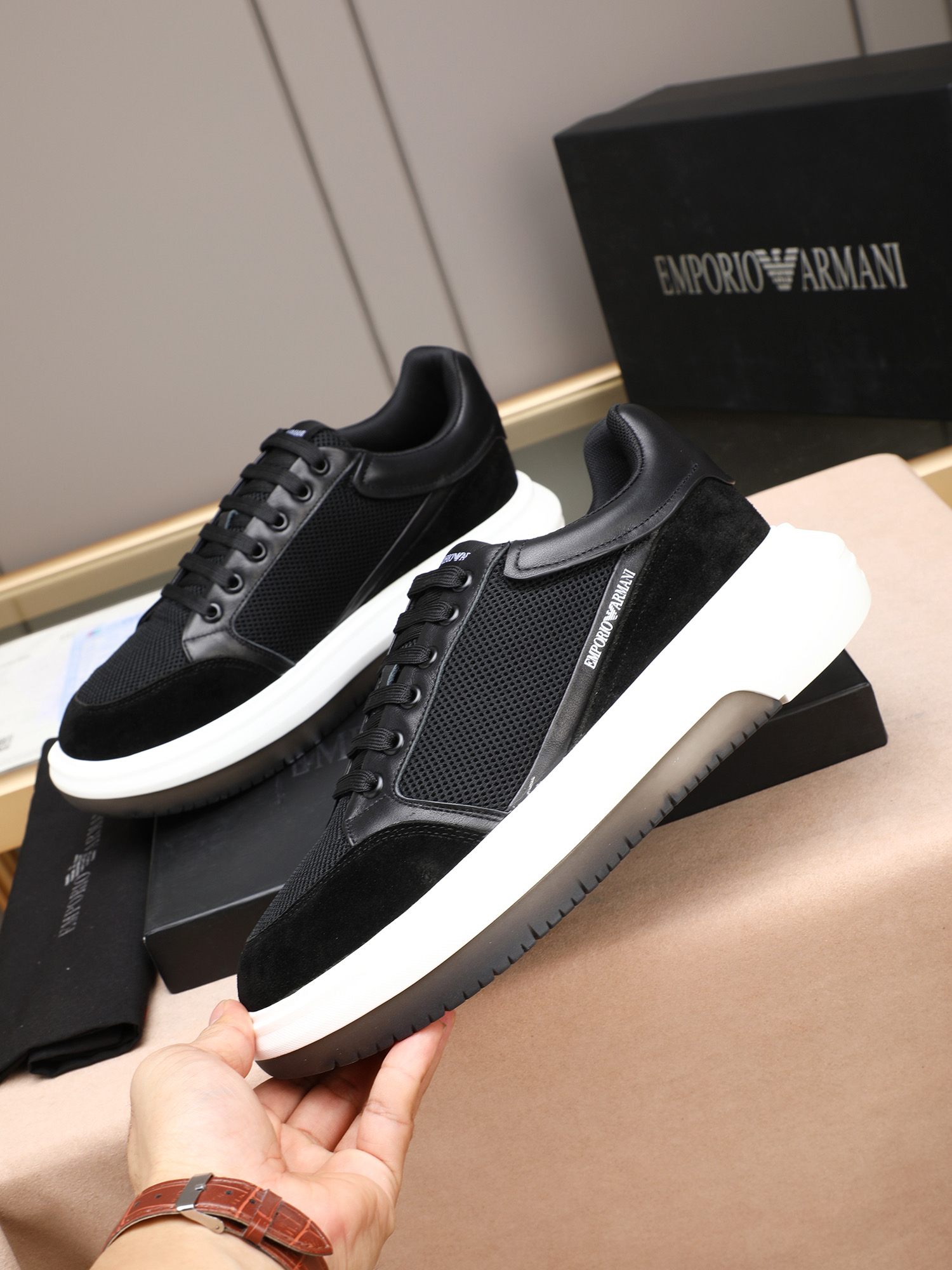 Armani Style Leather Men's Shoes Lookbook Reference image 2