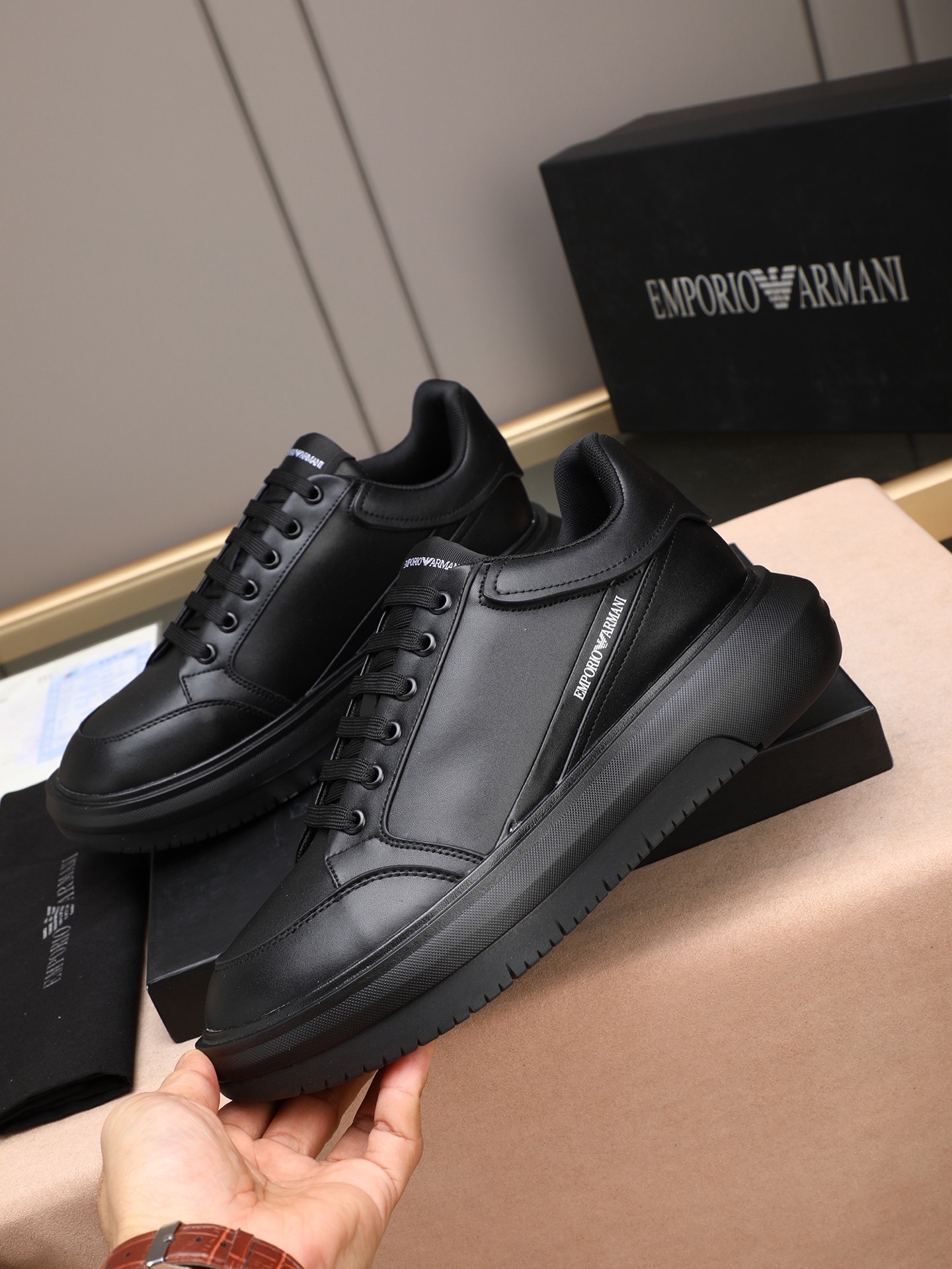 Armani Style Leather Men's Shoes Lookbook Reference image 2