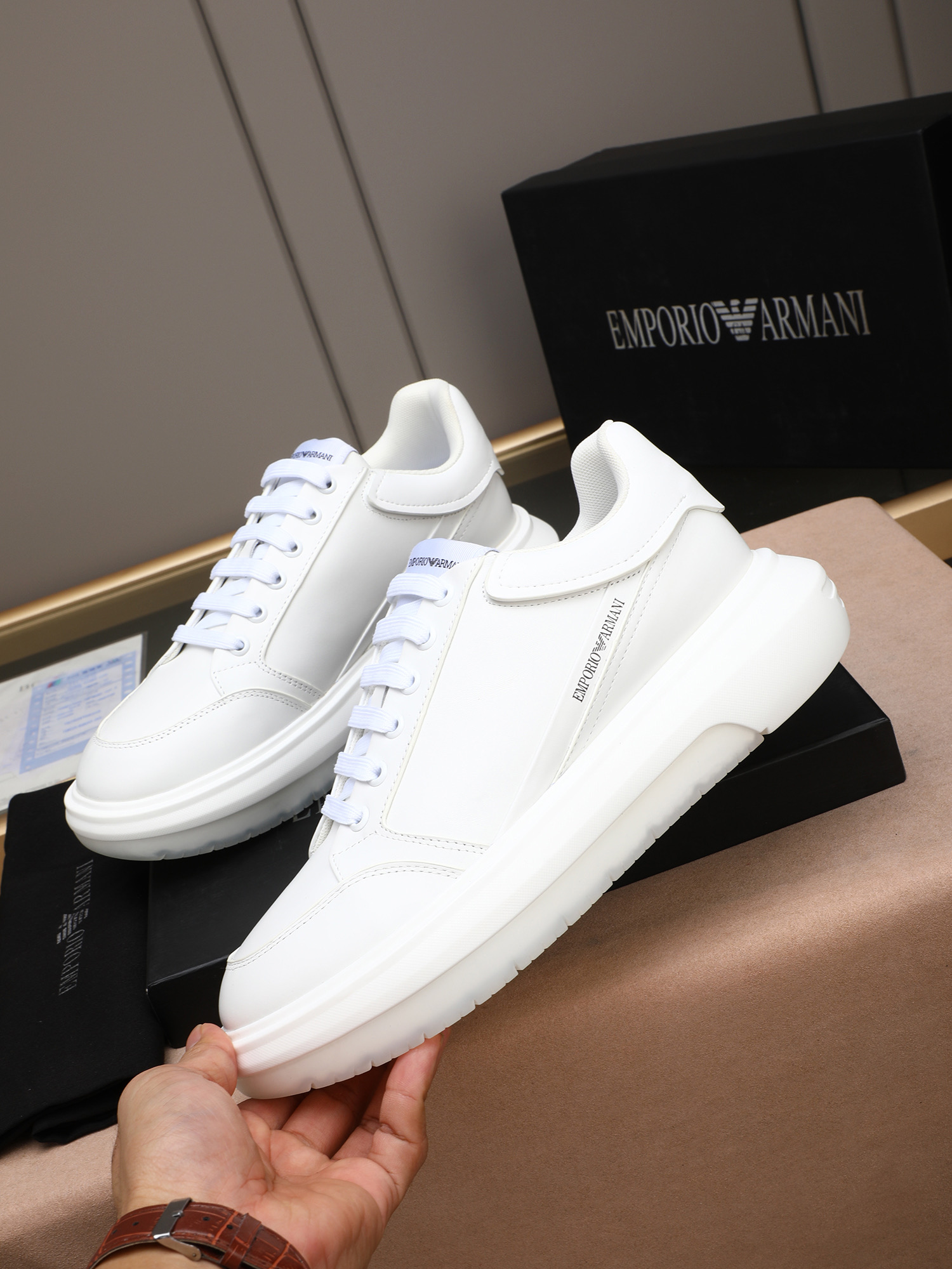 Armani Style Leather Men's Shoes Lookbook Reference image 2