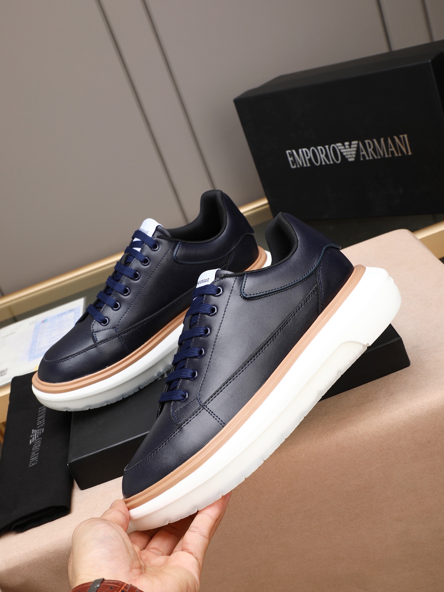 Armani Style Leather Men's Shoes Lookbook Reference image 2