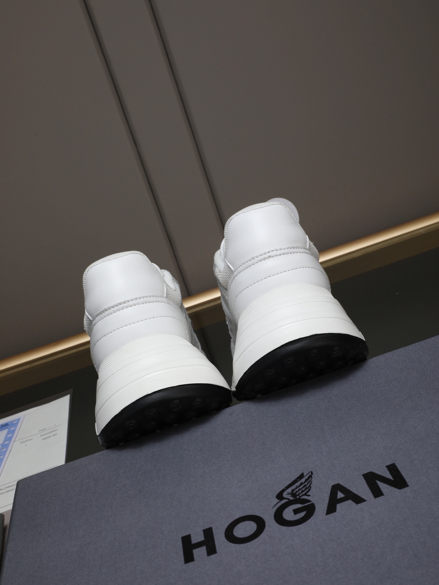 Hogan H-Stripes Leather Platform Sneakers Chunky Sole Lace-Up White 6 i1758619970082 6117 0 4