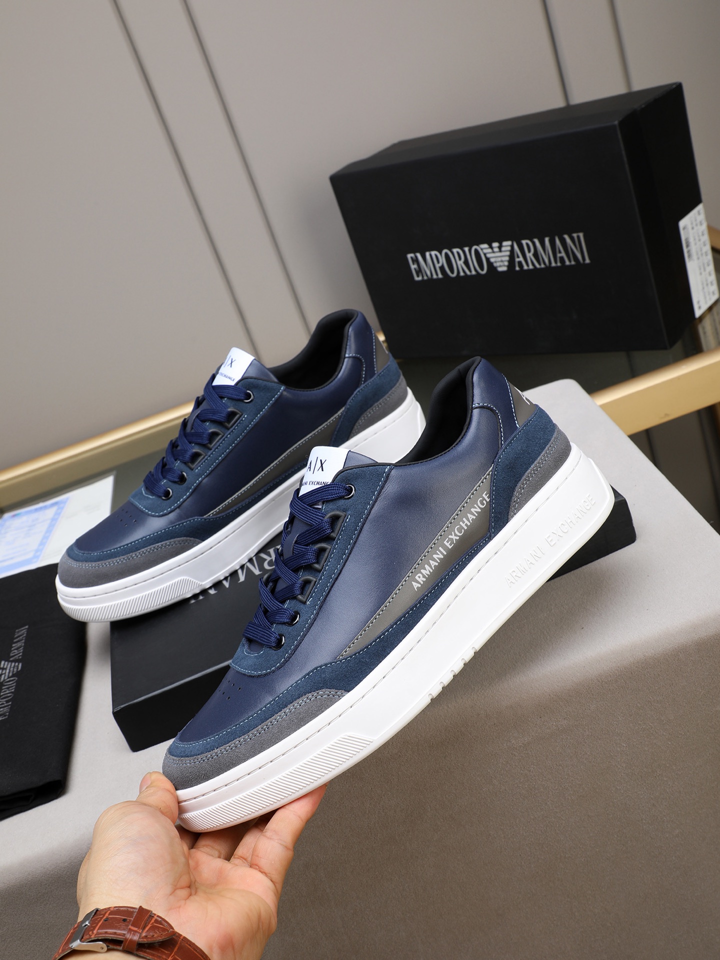 Armani Style Leather Men's Shoes Lookbook Reference image 2