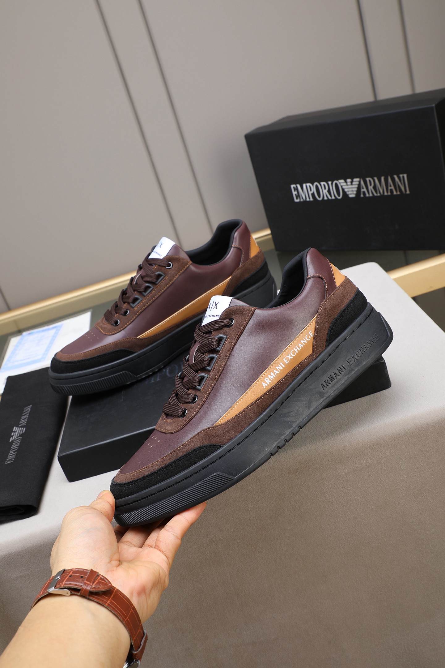 Armani Style Leather Men's Shoes Lookbook Reference image 2