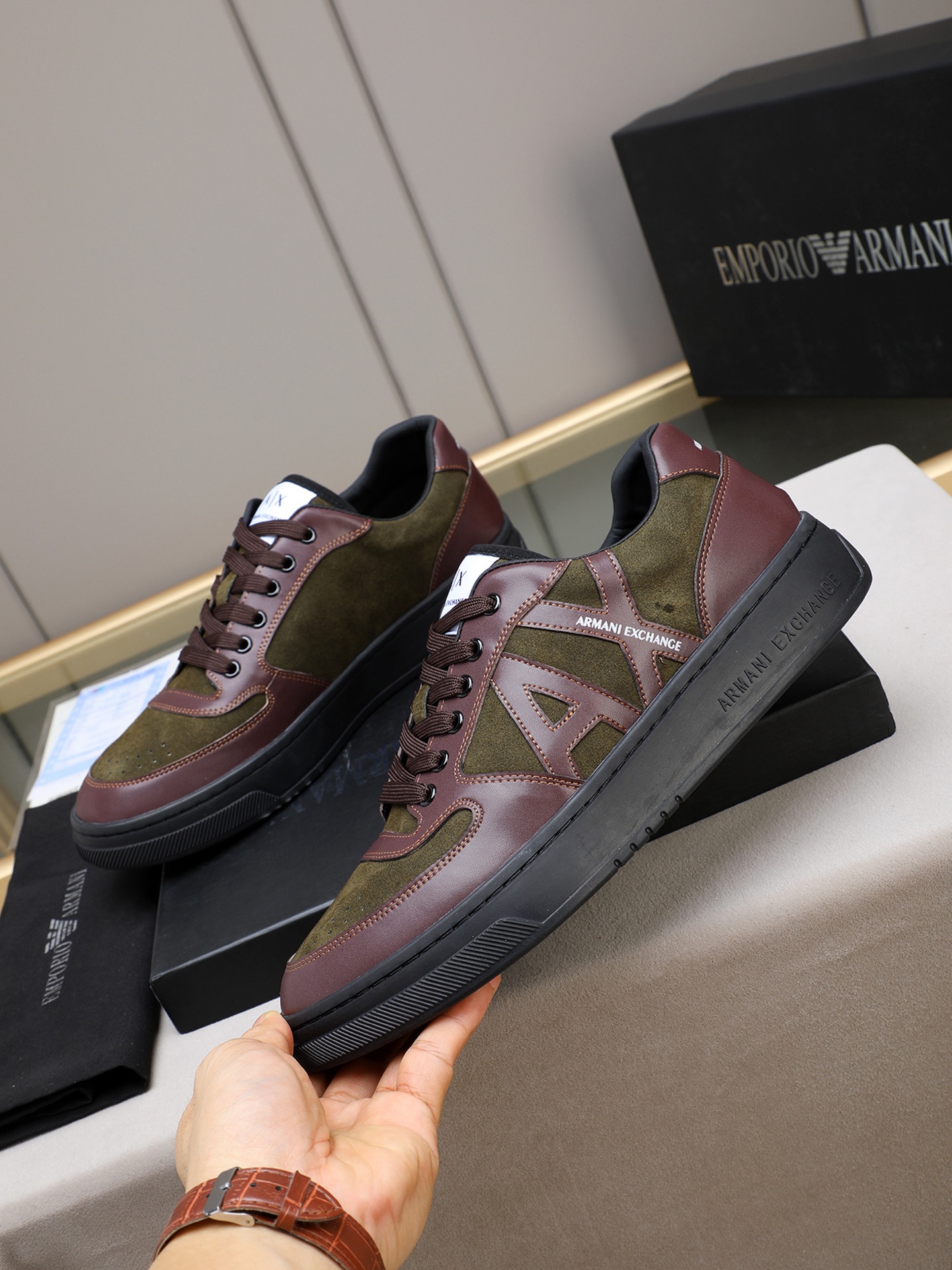Armani Style Leather Men's Shoes Lookbook Reference image 2