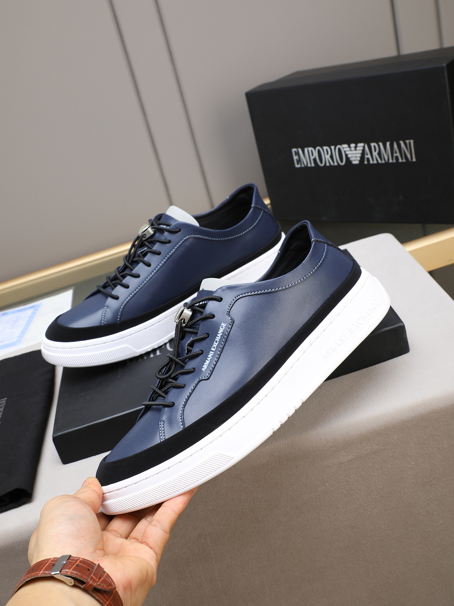 Armani Style Leather Men's Shoes Lookbook Reference image 2