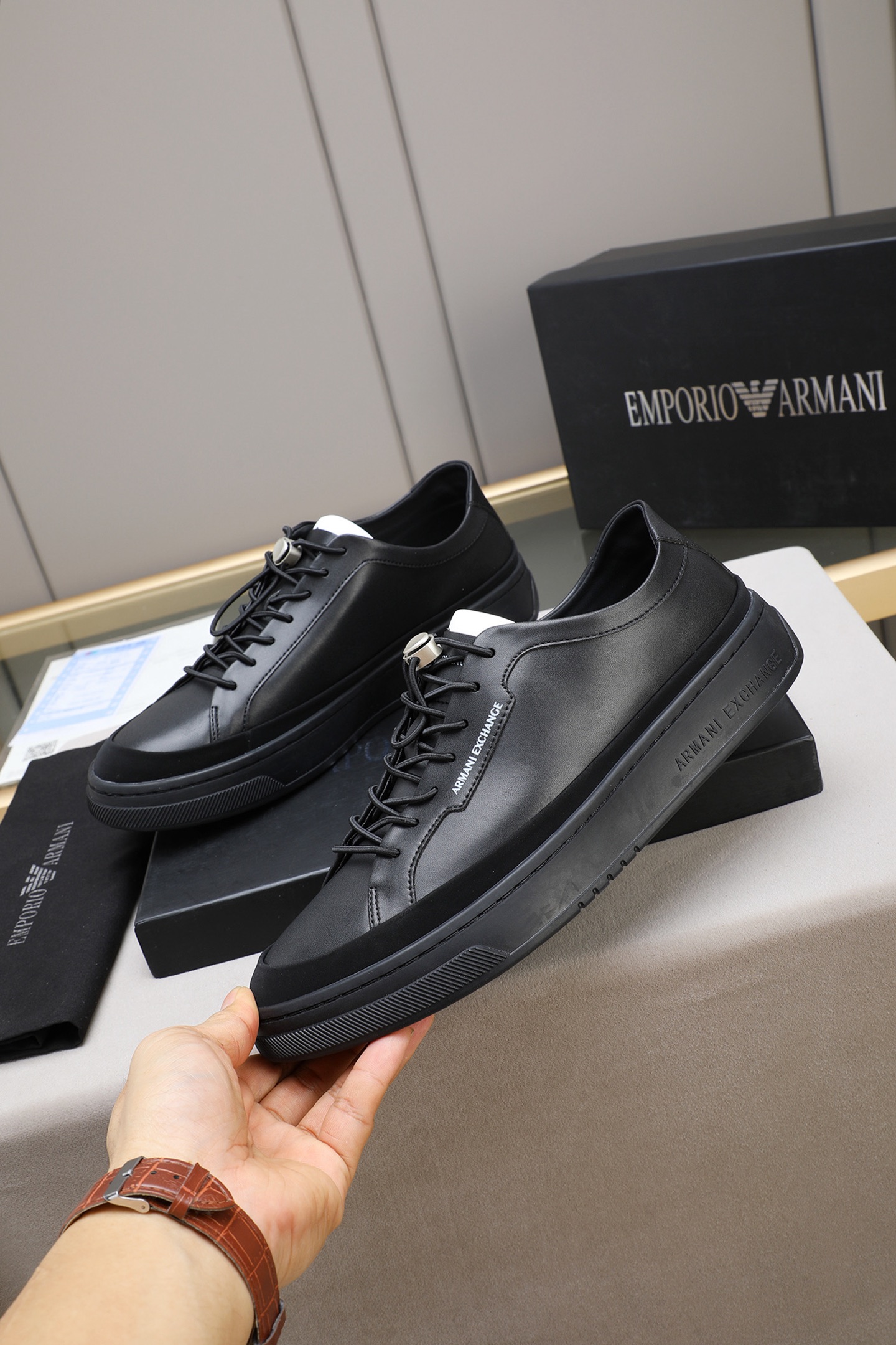 Armani Style Leather Men's Shoes Lookbook Reference image 2