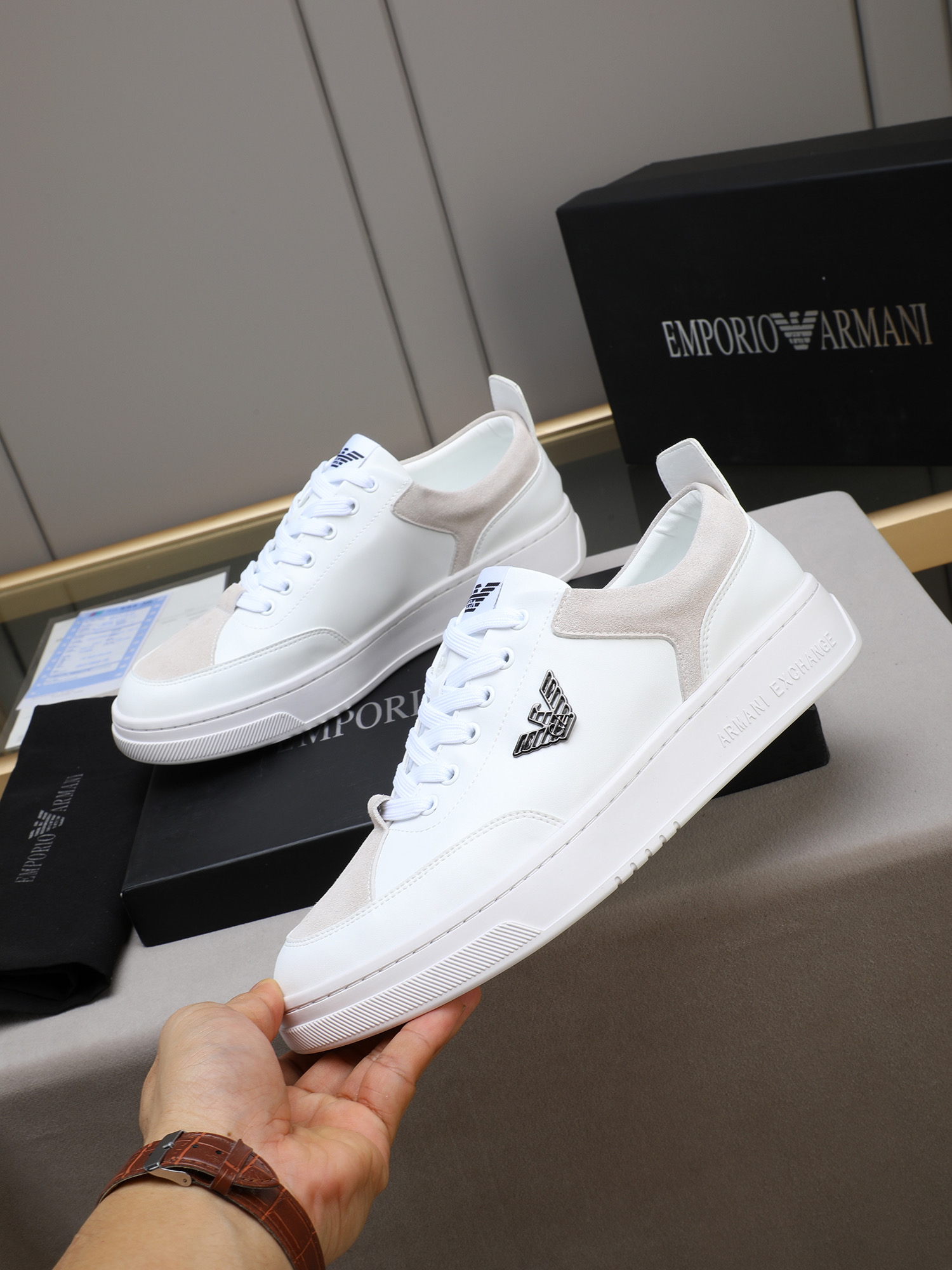 Armani Style Leather Men's Shoes Lookbook Reference image 2