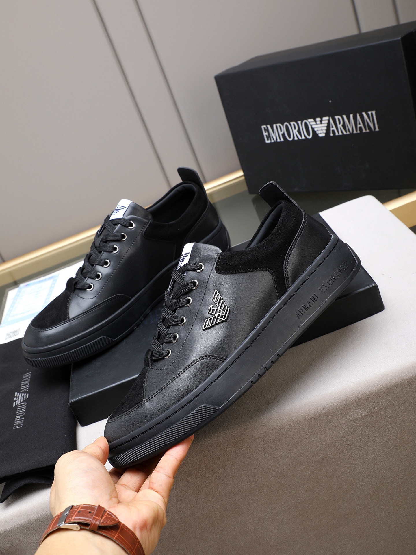 Armani Style Leather Men's Shoes Lookbook Reference image 2