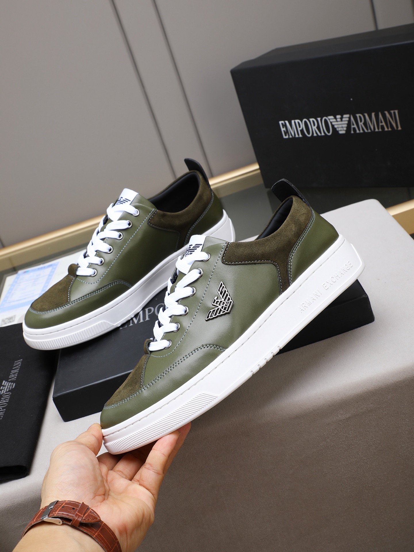 Armani Style Leather Men's Shoes Lookbook Reference image 2