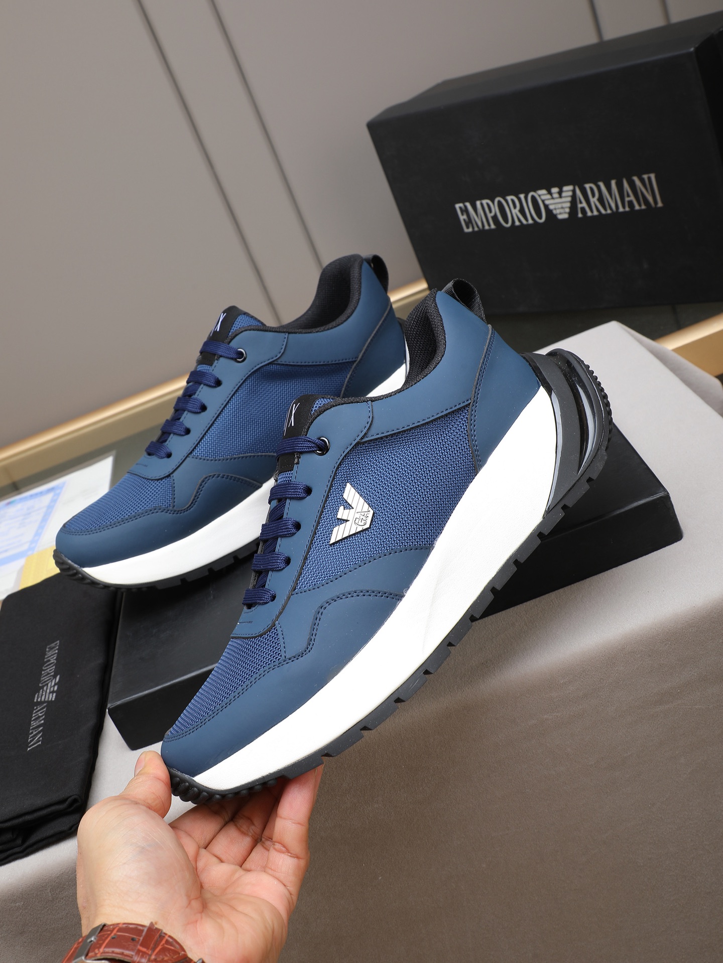 Armani Style Leather Men's Shoes Lookbook Reference image 2