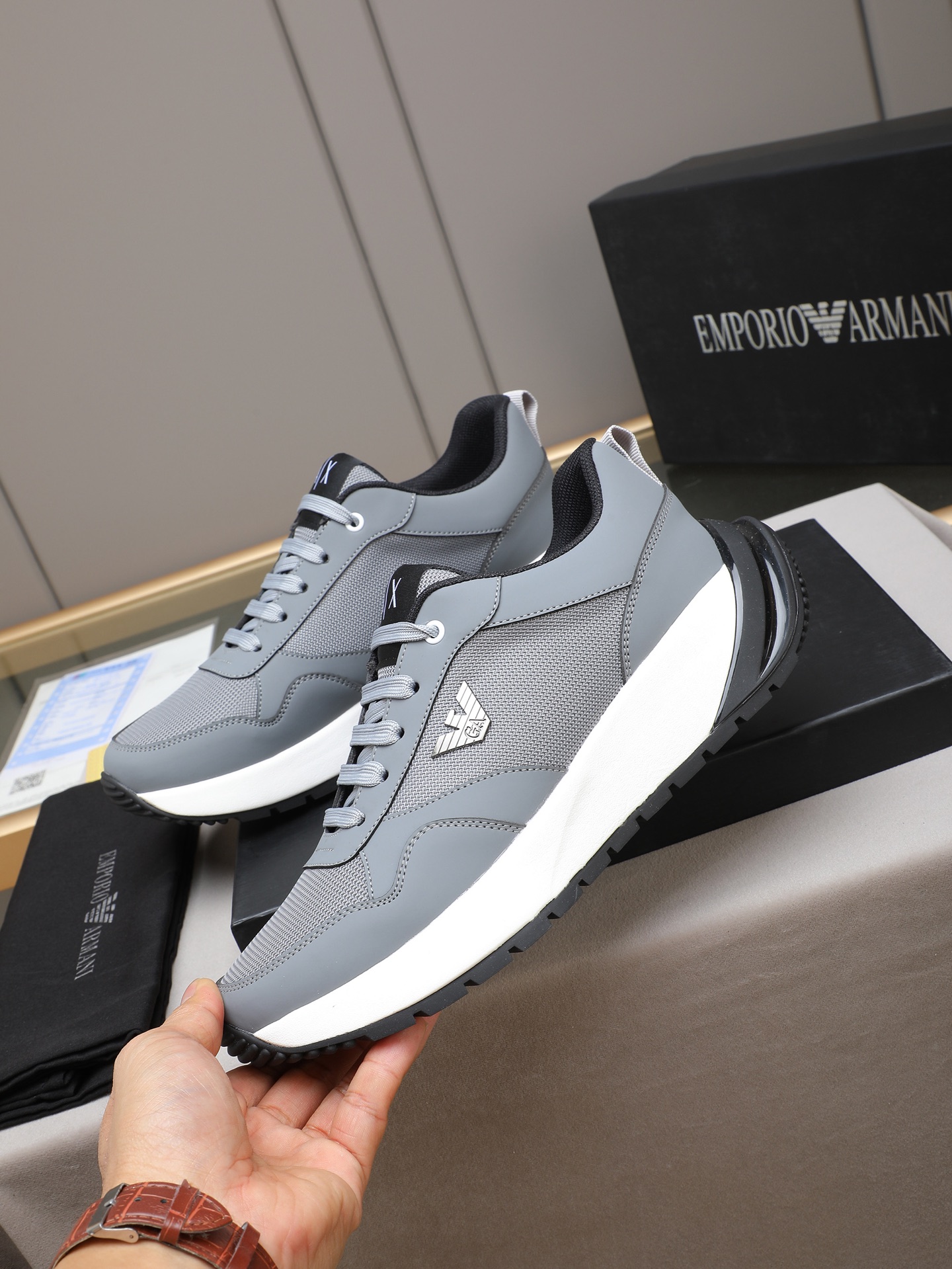 Armani Style Leather Men's Shoes Lookbook Reference image 2