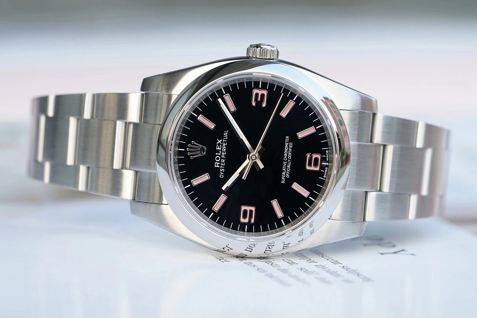 Rolex Oyster Perpetual 36 116000 stainless steel case and bezel, black dial, stainless steel bracelet 36mm Unisex Automatic