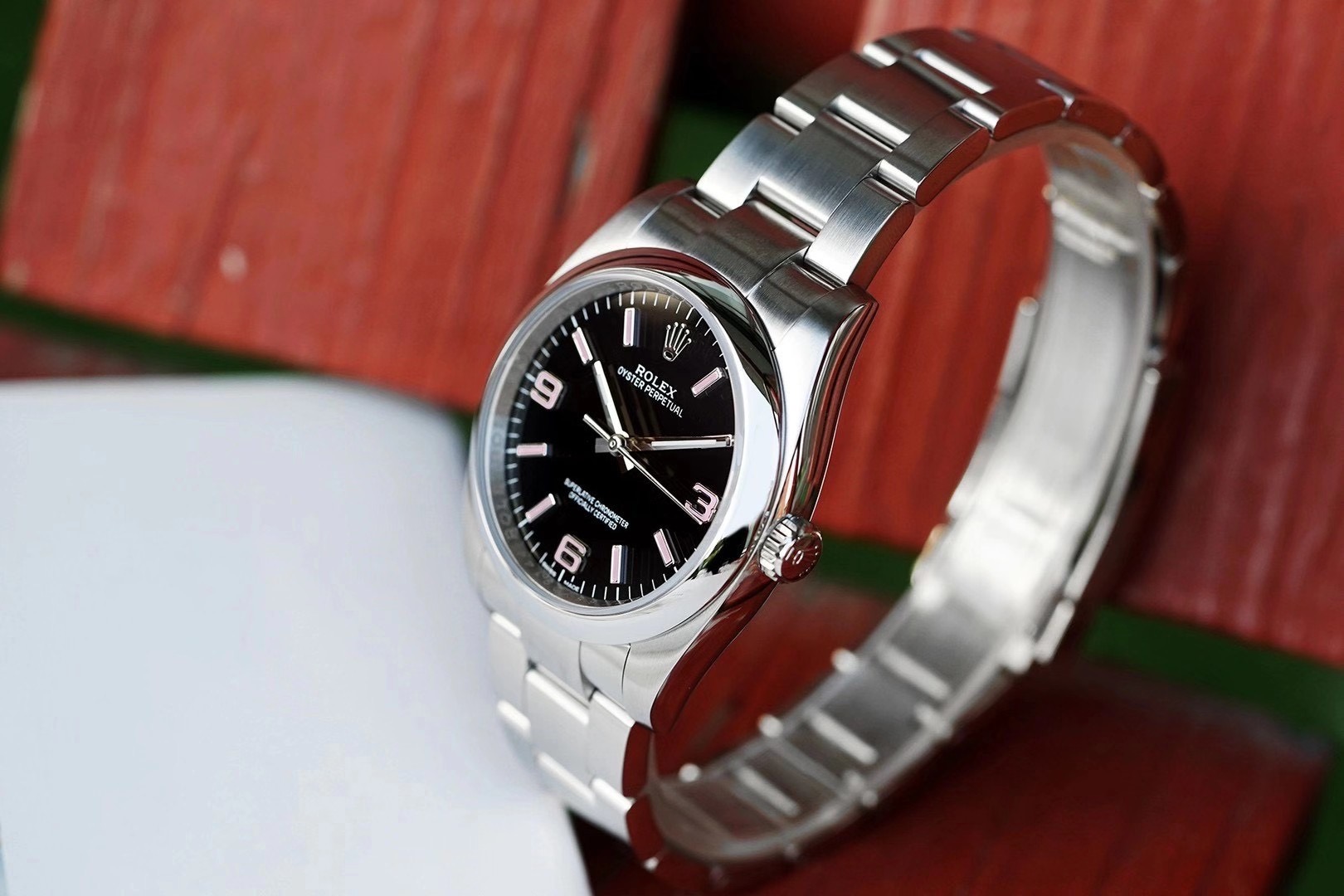 Rolex Oyster Perpetual 36 116000 stainless steel case and bezel, black dial, stainless steel bracelet 36mm Unisex Automatic