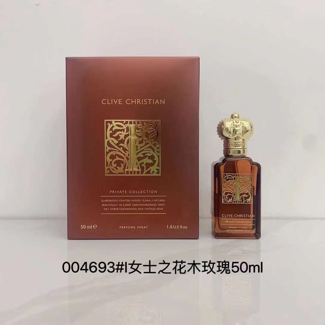 70. Perfume Clive Christian I para mujer Flower Wood Rose 50ml 70. Perfume Clive Christian C para hombre Oud Leather 50…