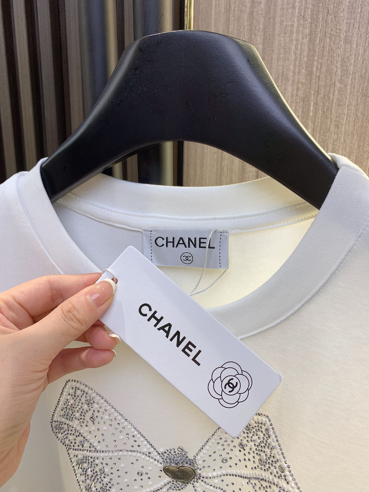 -CHANEL*-小香香重工T️液态棉面料柔软舒适春夏T恤必入手T甜美小清新风格可爱而不脱俗黑白两色SM