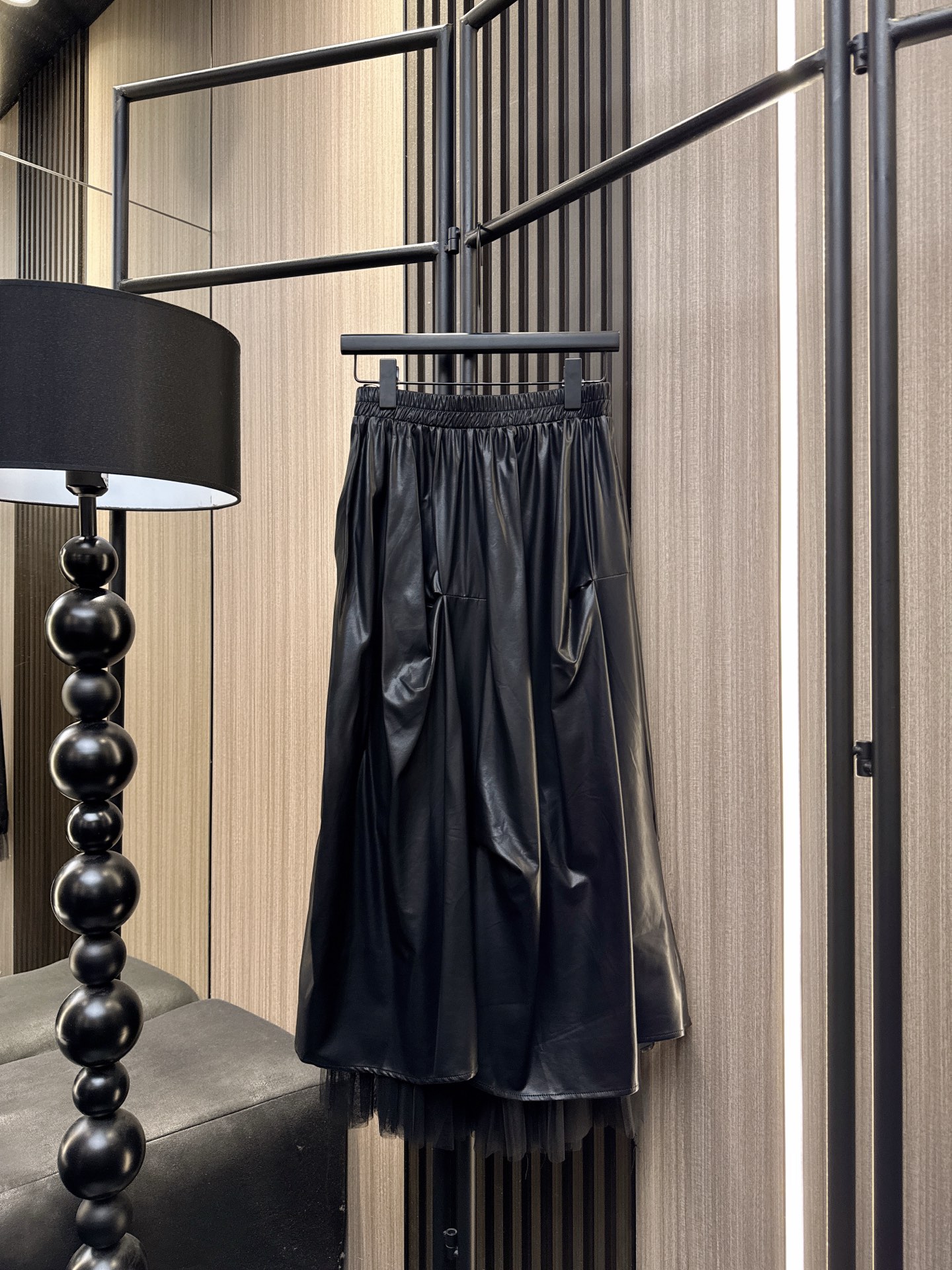 ✨✨✨MM6✨✨✨2025秋冬新款💫 【MM6蛋白皮网纱半裙】✨温柔与酷感并存的双重魅力！精选柔韧蛋白皮