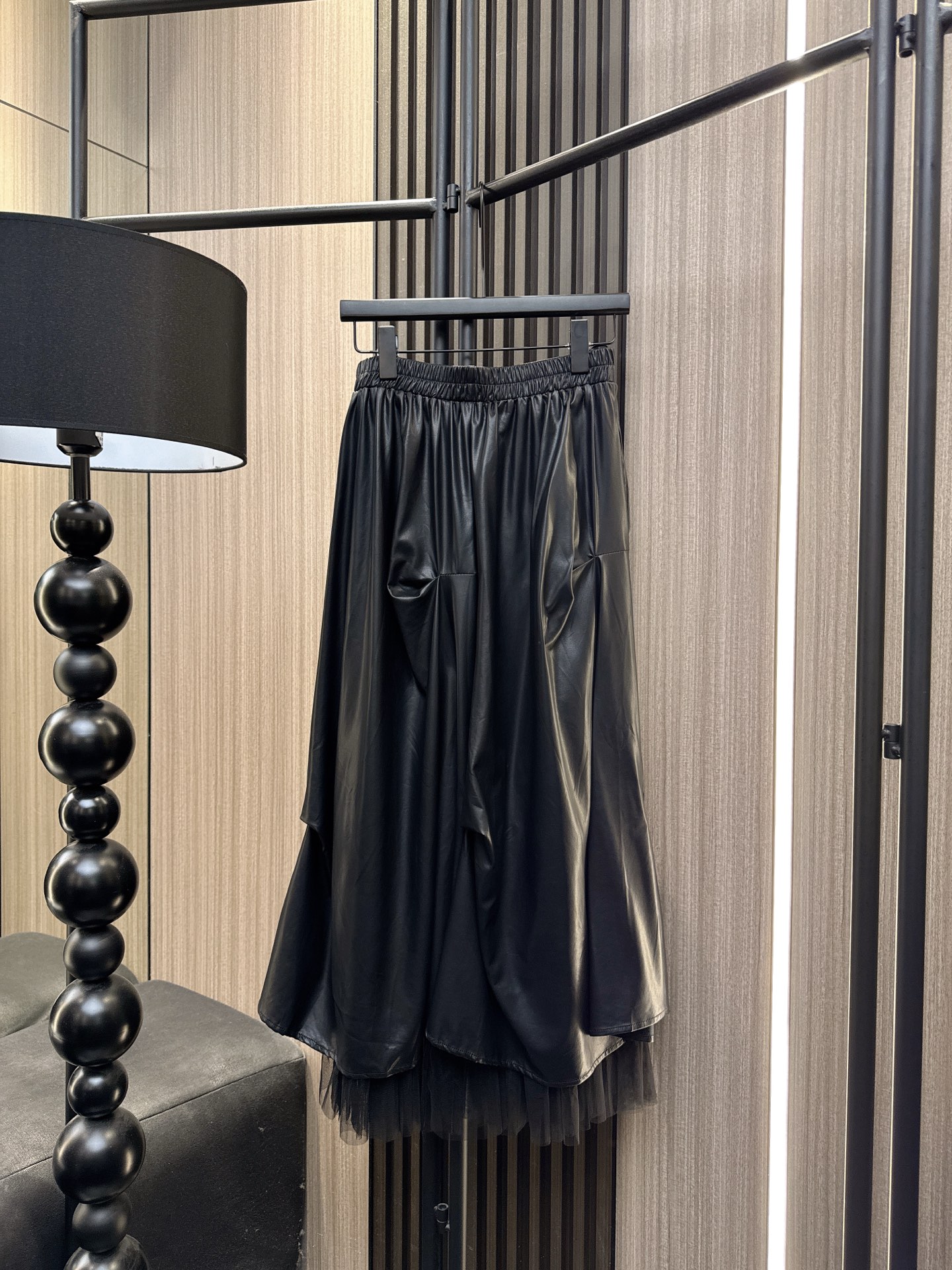 ✨✨✨MM6✨✨✨2025秋冬新款💫 【MM6蛋白皮网纱半裙】✨温柔与酷感并存的双重魅力！精选柔韧蛋白皮