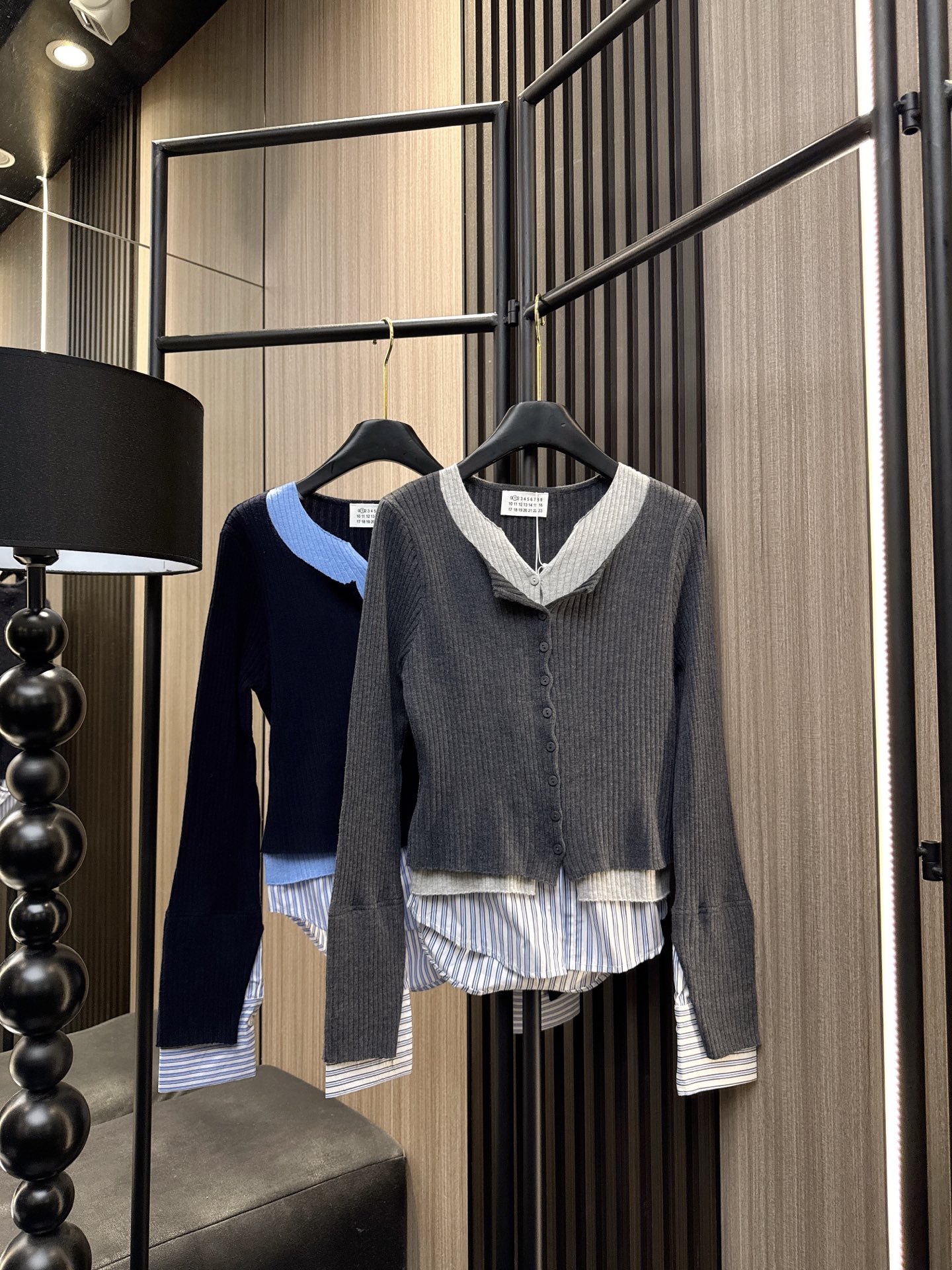 ✨✨✨玛吉拉✨✨✨2025秋冬新款💫 ✨【玛吉拉新品】70%羊毛+30%棉混纺条纹假两件小开衫🔥 精选优