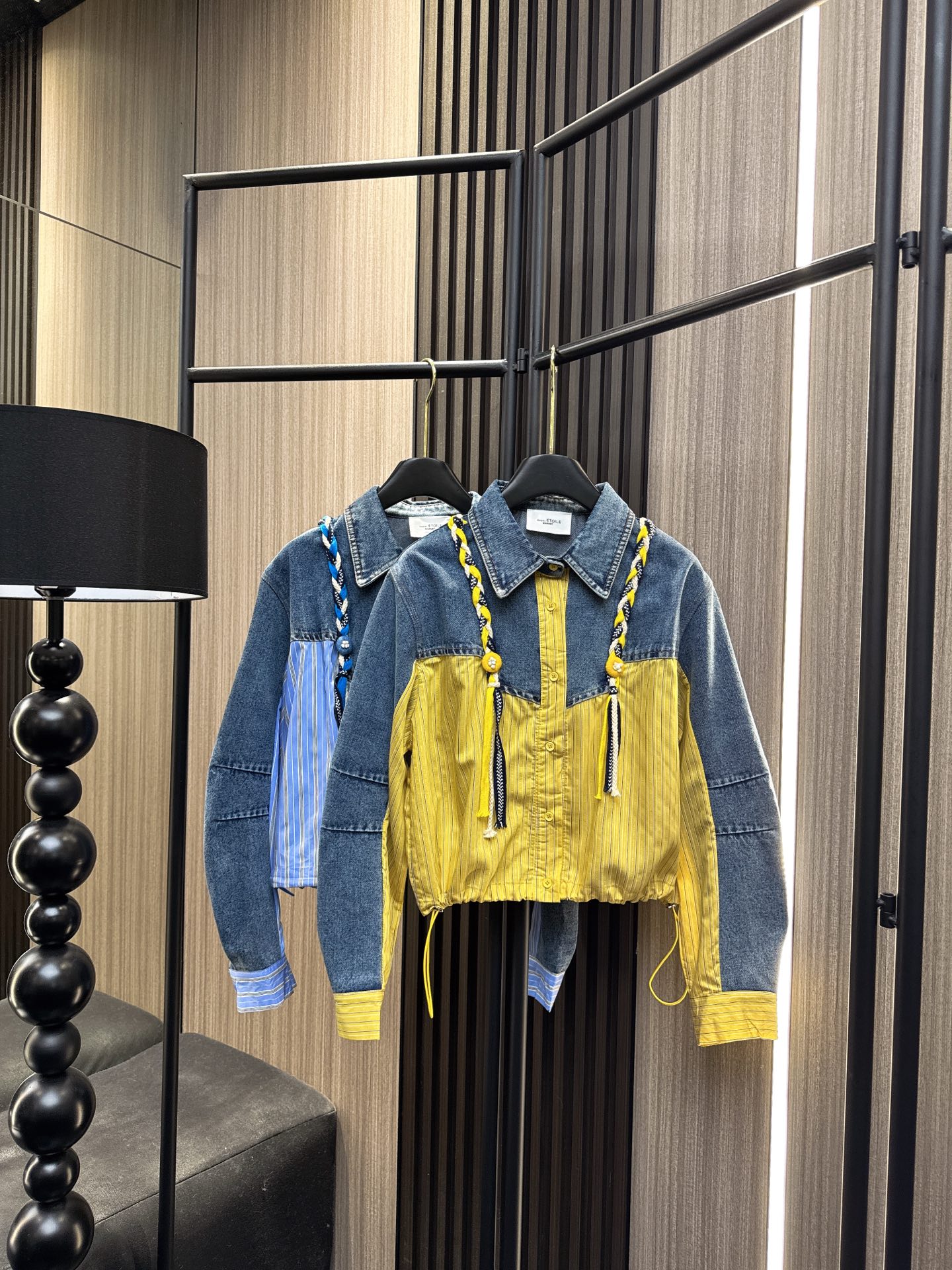 ✨✨✨伊莎贝尔✨✨✨2026早春新款💫 【新品爆款】牛仔拼接条纹衬衫假两件！时尚新潮不撞衫，百搭显瘦超有