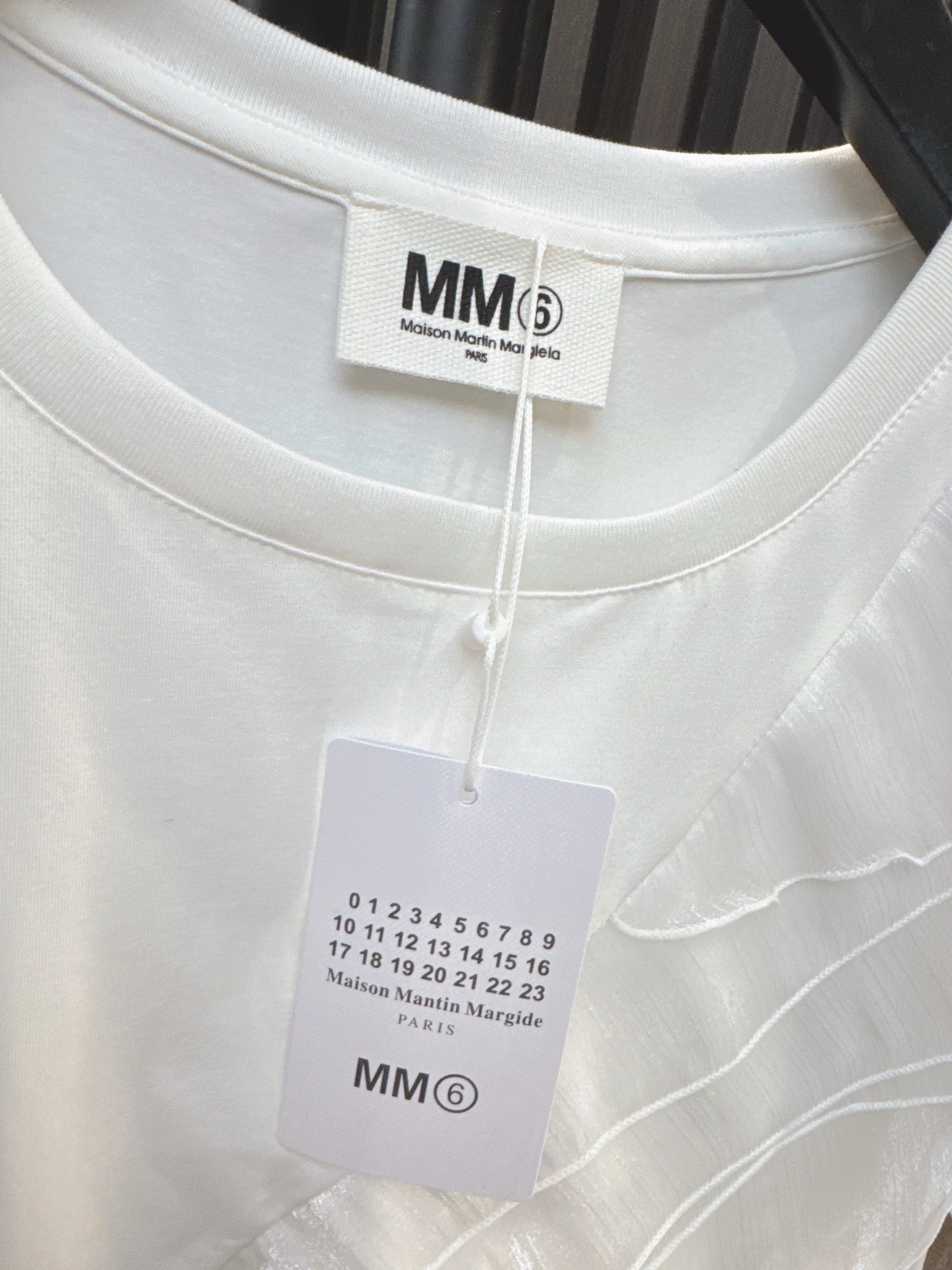 ✨✨✨MM6✨✨✨2026春夏新款💫 【MM6解构浪漫】设计师款波浪花边上衣，层次感波浪层层叠叠，短袖圆