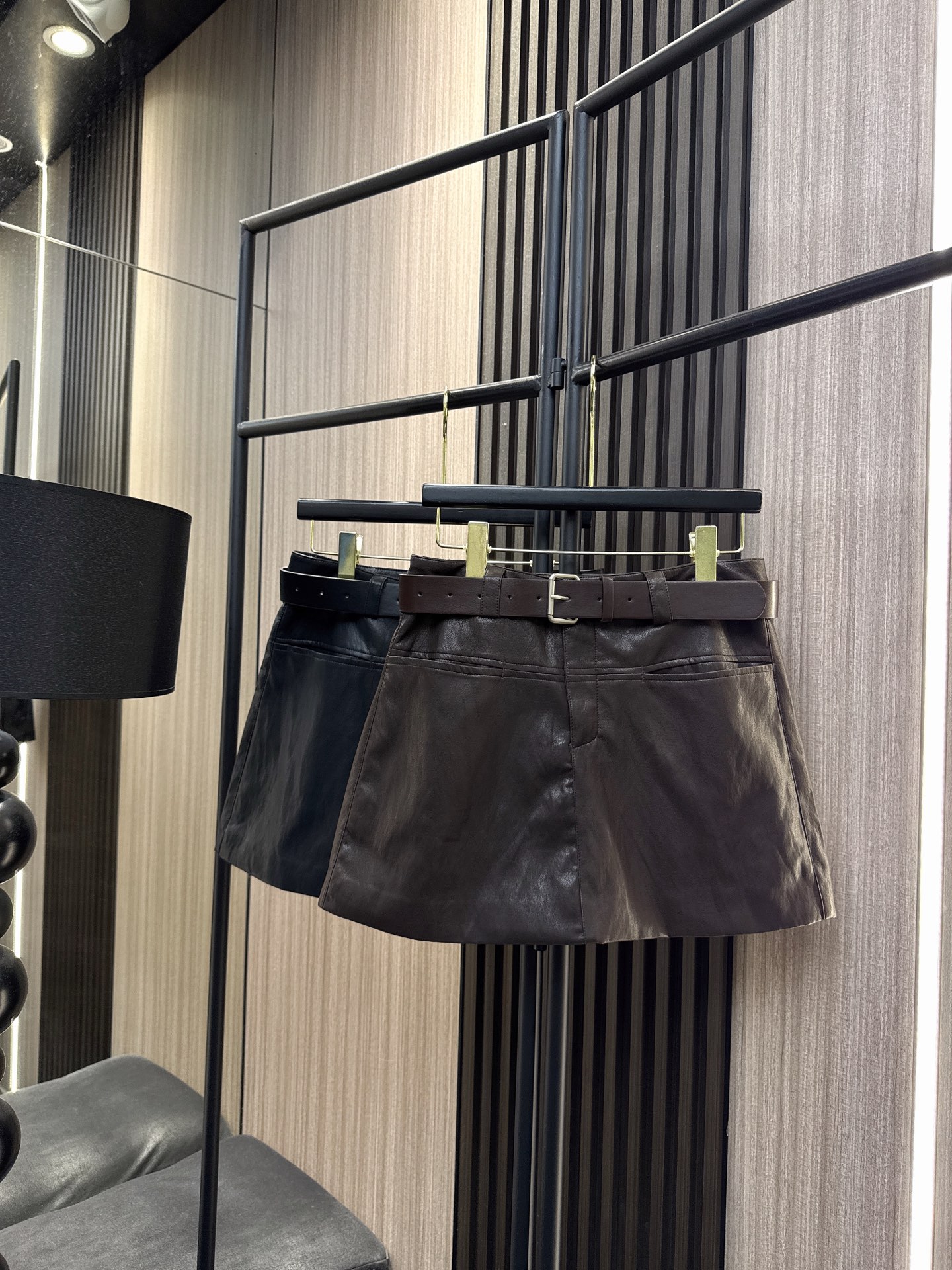 Celine Belted A Line Mini Skirt