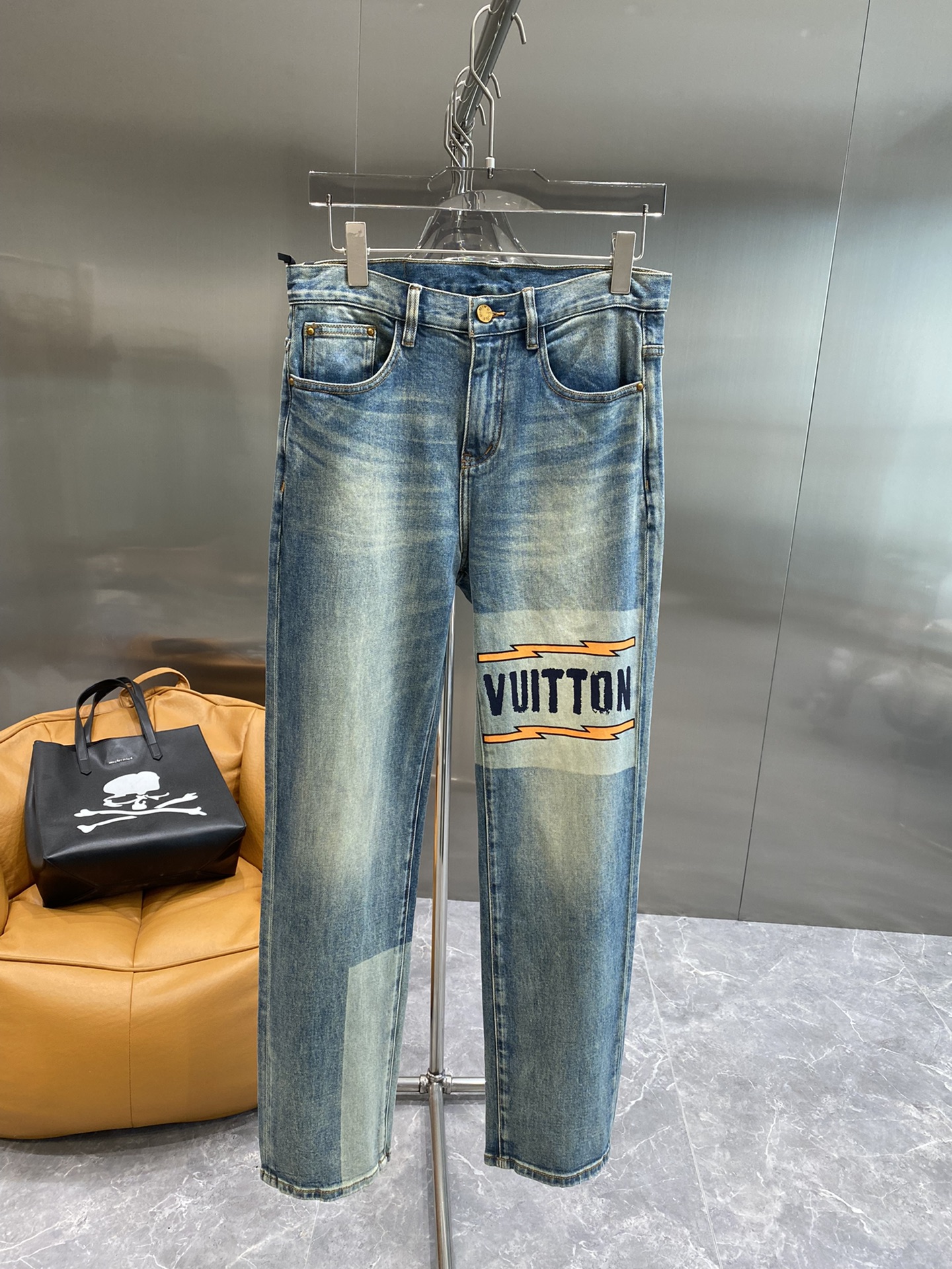 Louis Vuitton Kleding Spijkerbroek Mannen Katoen Casual