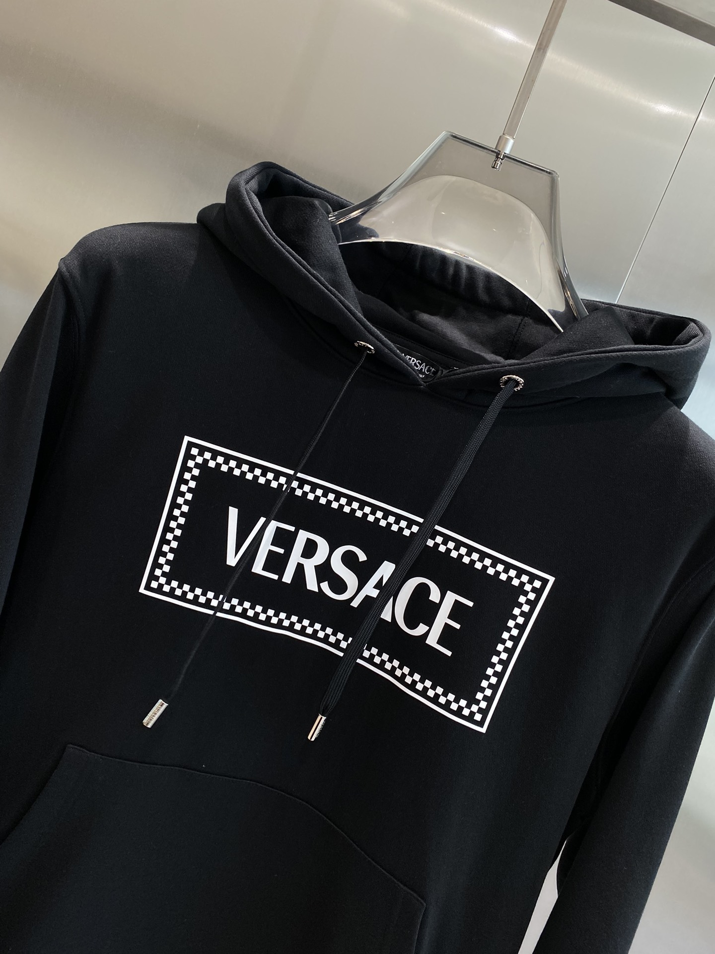 范家VERSACE380克印花毛圈圆领卫衣透气纯棉面料质感非常柔软舒服不缩水不变形不起球原版定制辅料领标