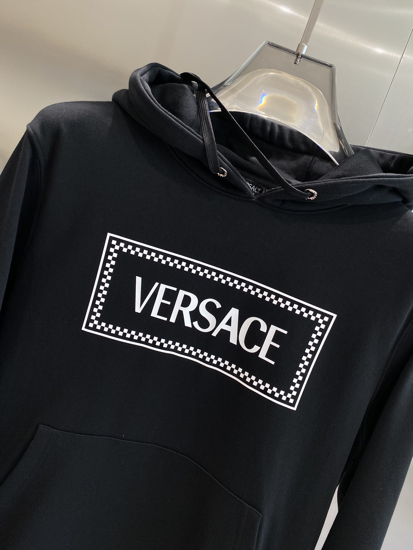 范家VERSACE380克印花毛圈圆领卫衣透气纯棉面料质感非常柔软舒服不缩水不变形不起球原版定制辅料领标