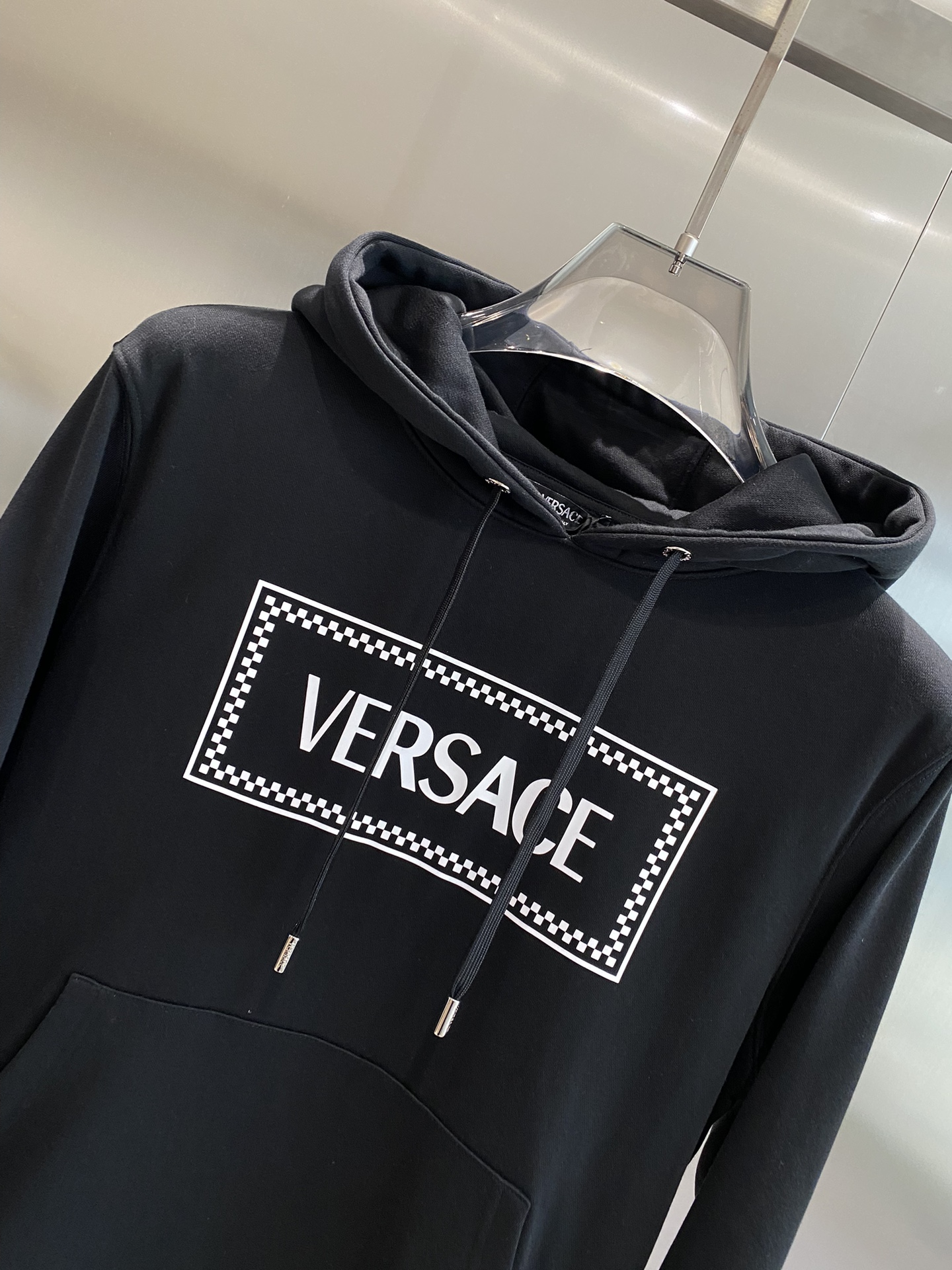 范家VERSACE380克印花毛圈圆领卫衣透气纯棉面料质感非常柔软舒服不缩水不变形不起球原版定制辅料领标