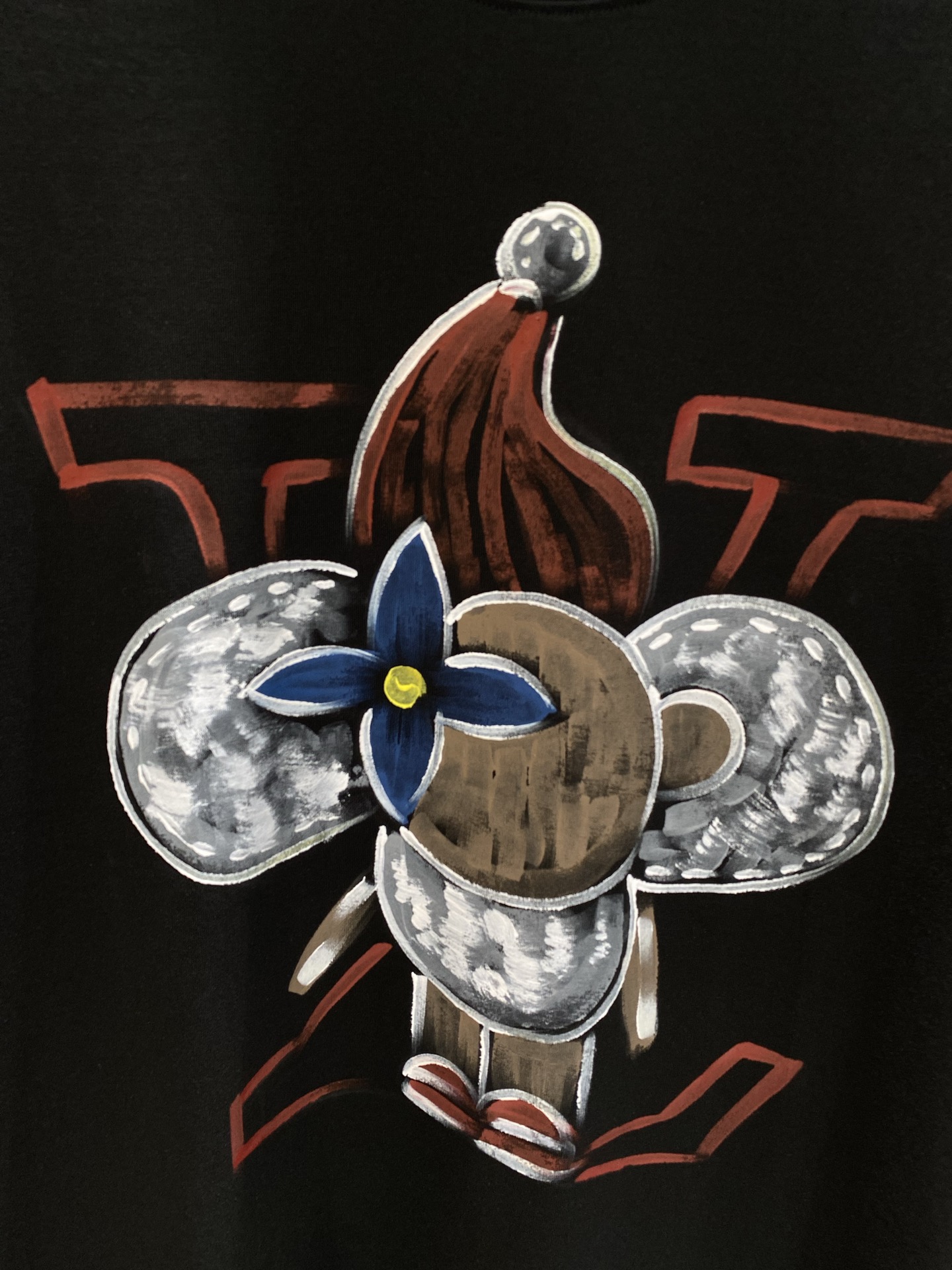 《𝙉𝙚𝙬🤍🖤驴家》路易威*LV 25ss春夏新款首发专柜最新款短袖圆领T恤 手绘工艺 高端订制 设计前卫