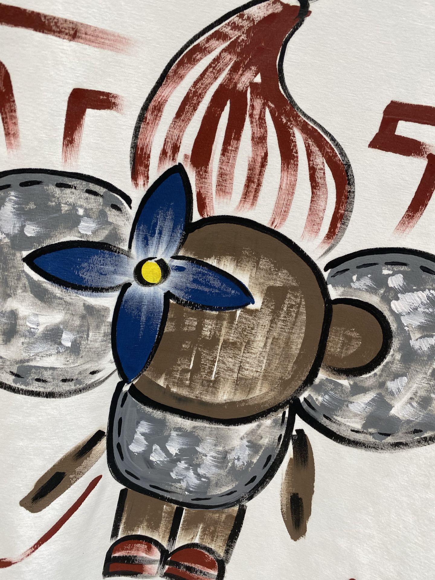 《𝙉𝙚𝙬🤍🖤驴家》路易威*LV 25ss春夏新款首发专柜最新款短袖圆领T恤 手绘工艺 高端订制 设计前卫