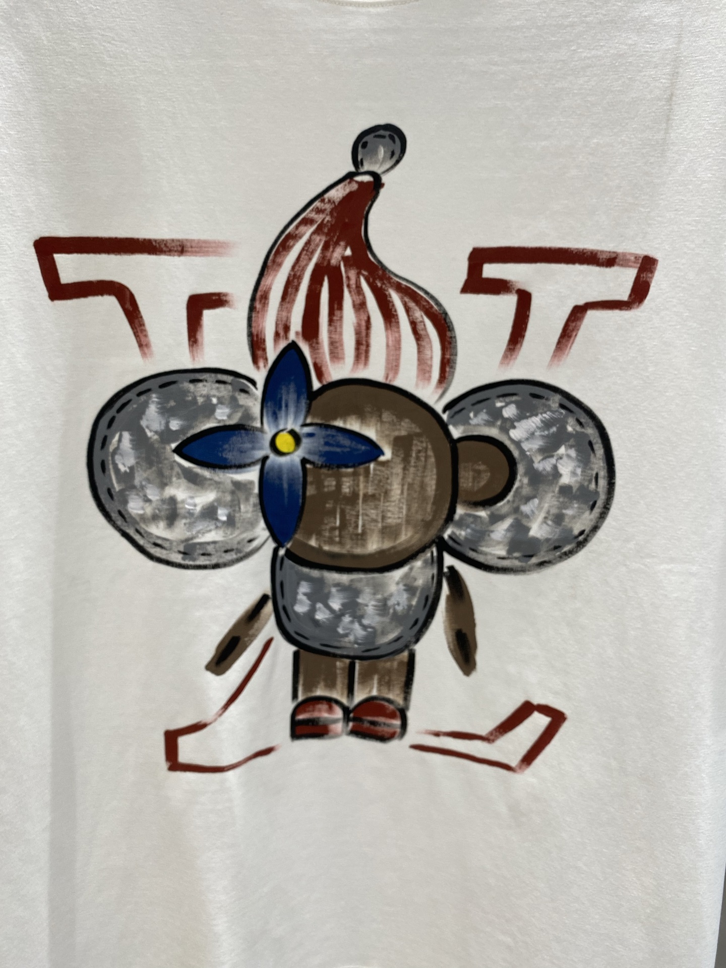 《𝙉𝙚𝙬🤍🖤驴家》路易威*LV 25ss春夏新款首发专柜最新款短袖圆领T恤 手绘工艺 高端订制 设计前卫