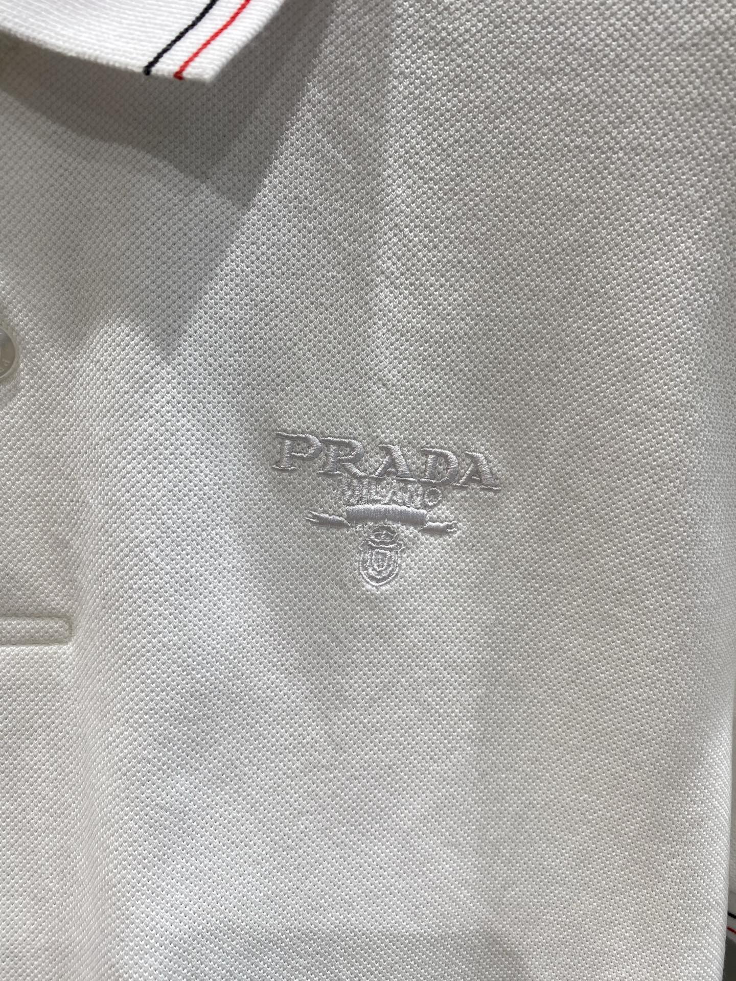Prada 25SS Silk Polo Shirt - Short Sleeve, Classic Fit, and Comfortable 7 i1751111387113 8563 0 5