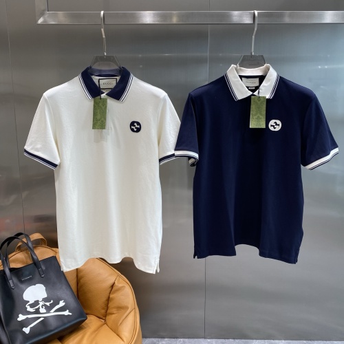 Gucci Business Casual Polo Shirt, Breathable Fabric, Short Sleeve, Classic Design 1 Gucci Business Casual Polo Shirt, Breathable Fabric, Short Sleeve, Classic Design