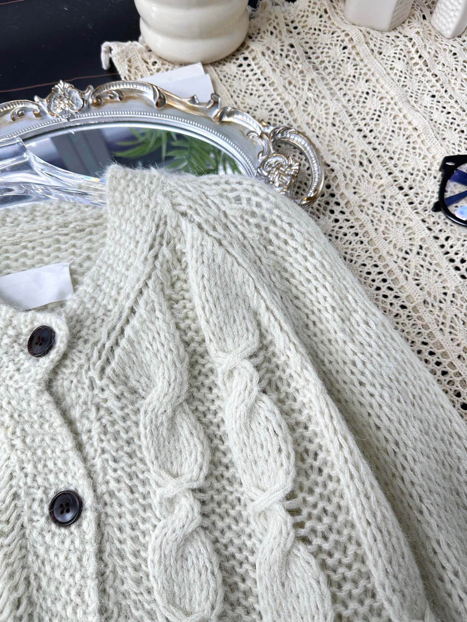 High-End Women’s Suit: 24 SS Early Autumn Collection with Tweed and Cufflink - 图片 4
