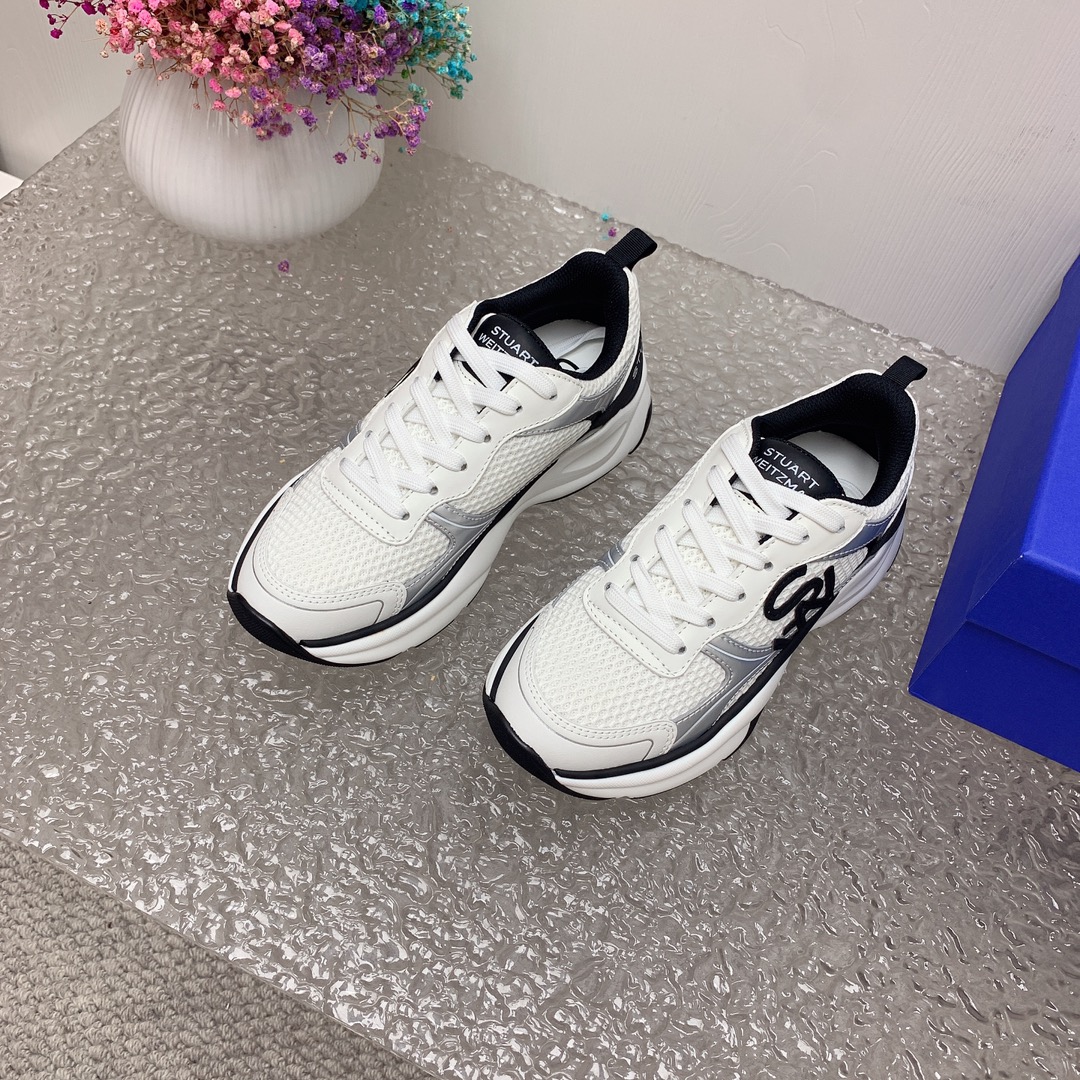 Stuart Weitzman Steinman Sneakers: High-Quality SW TRAINER Belt Movement Collection.