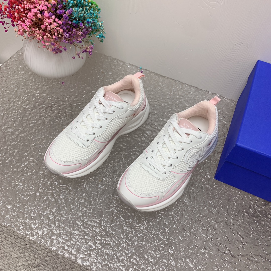 Stuart Weitzman Steinman: SW TRAINER Belt Movement Sneakers with Top Counter Quality