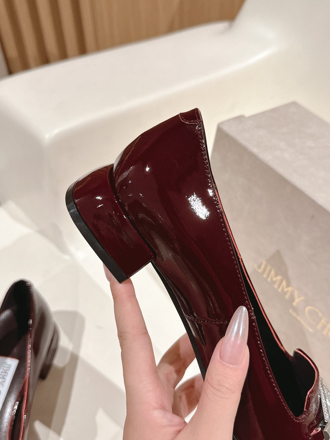 Jimmy Choo Classic Luxury Leather Shoe Loafer Ref 9