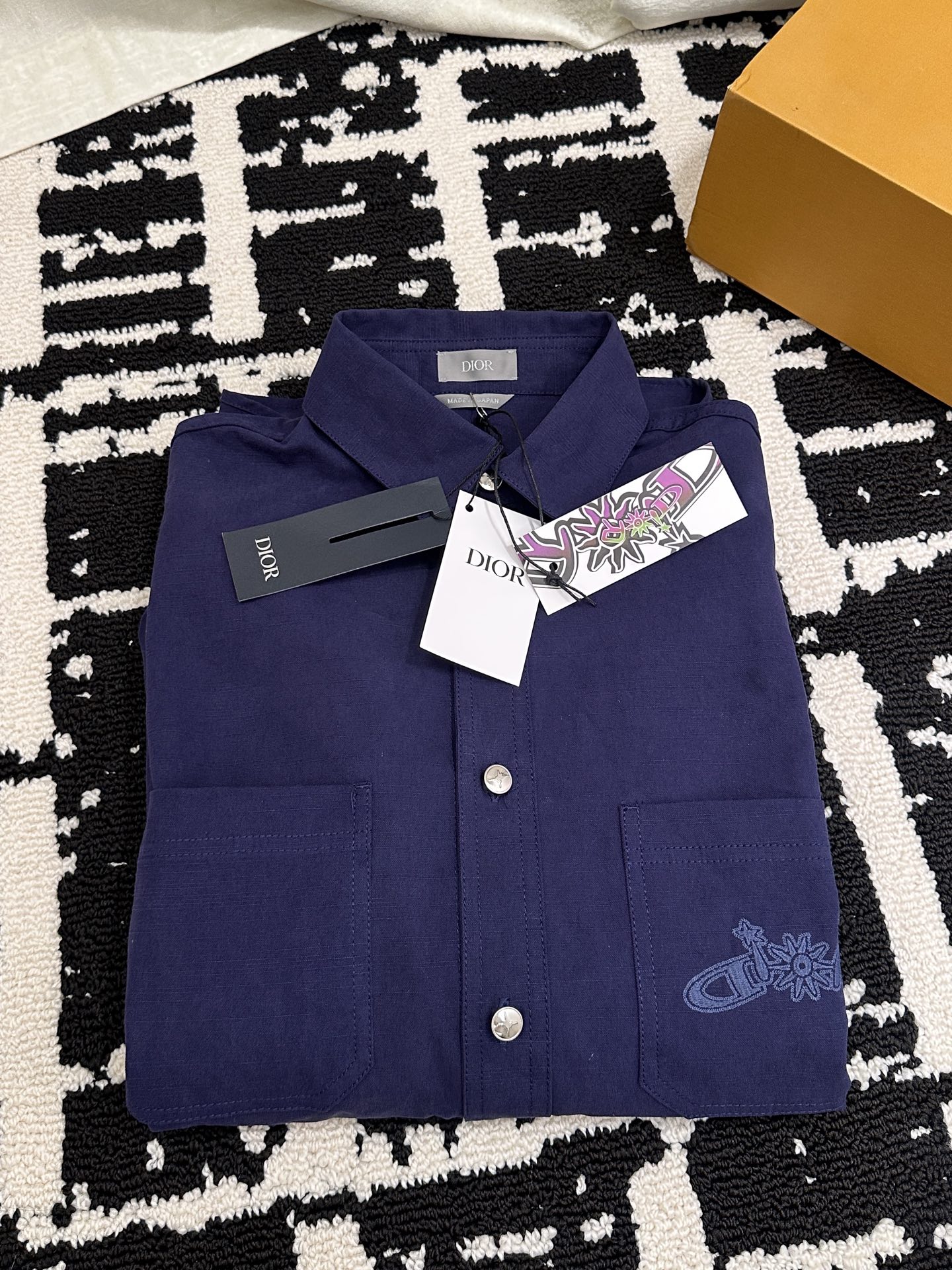 Dior x Lewis Hamilton Blue Cotton Shirt, Autumn 2025 Limited