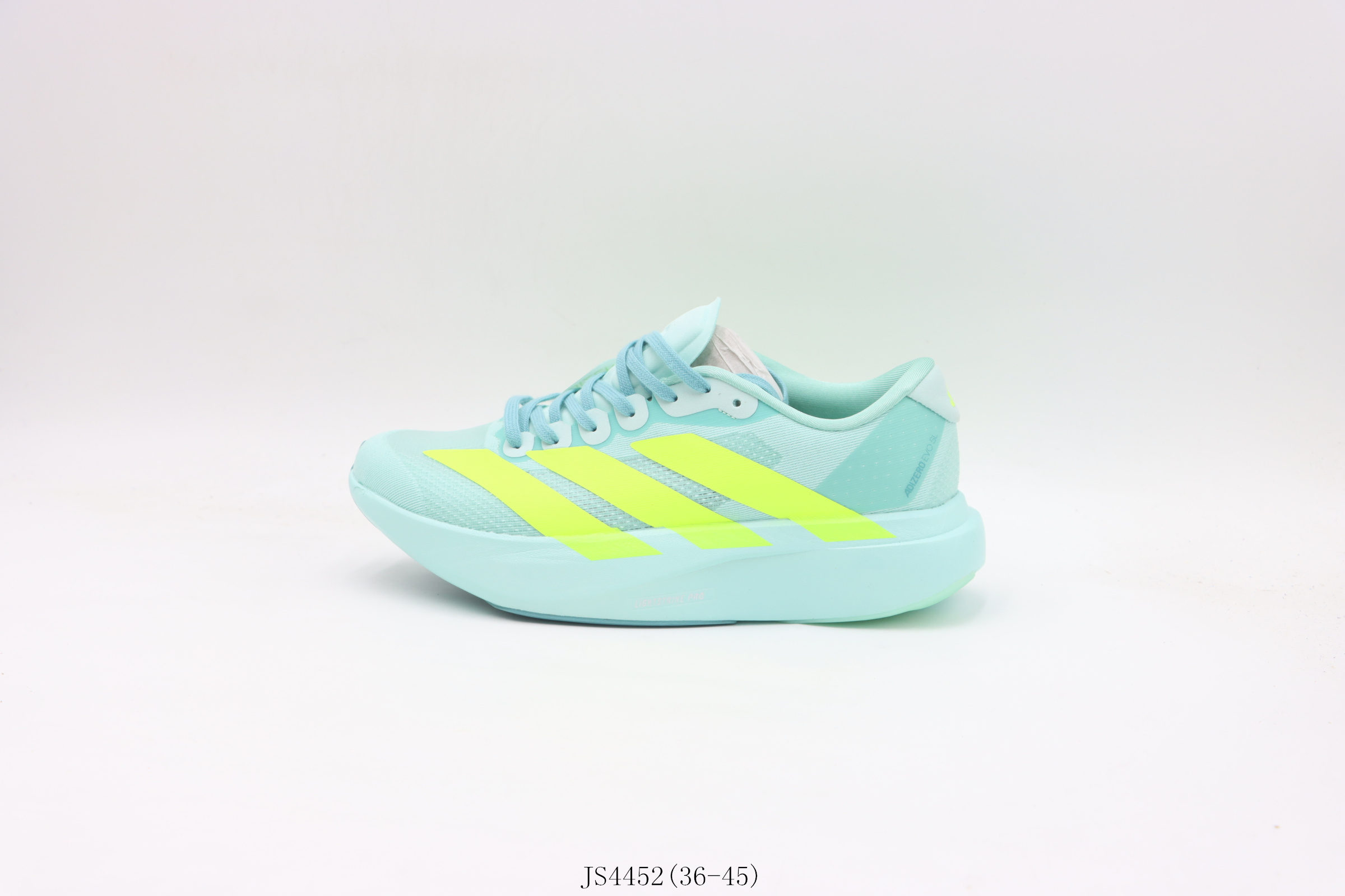 💰130
【真标  阿迪跑鞋系列】阿迪达斯/Adidas  阿迪跑鞋         蓝绿
货号：JS4452尺码：36 36.5 37 38 38.5 39 40 40.5 41 42 42.5 43 44 45
❗️❗️❗️
adizero Evo SL M透气网眼竞速跑鞋