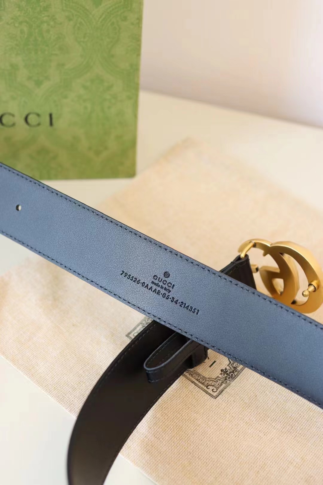 ✨GUCC1✨独家免税渠道GG腰带采用进口GG压纹小牛皮进口真金真空电镀五金全新专柜吊牌配全套专柜包装尺寸：宽度4.03.0