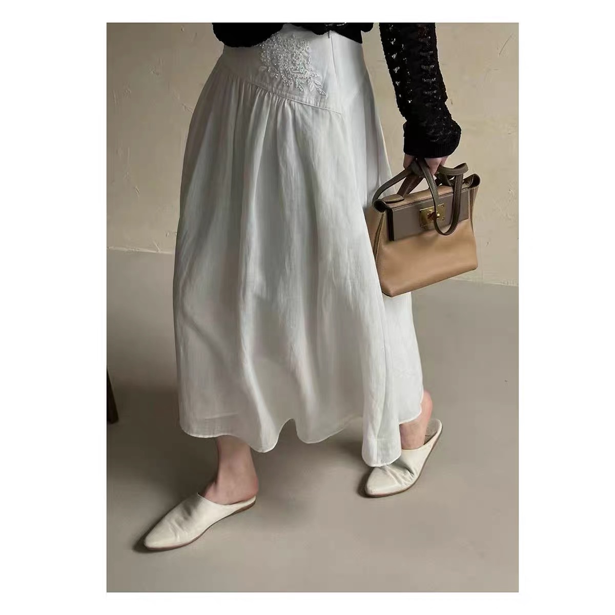 Thin yarn woven ramie embroidered skin-friendly half skirt - View 18