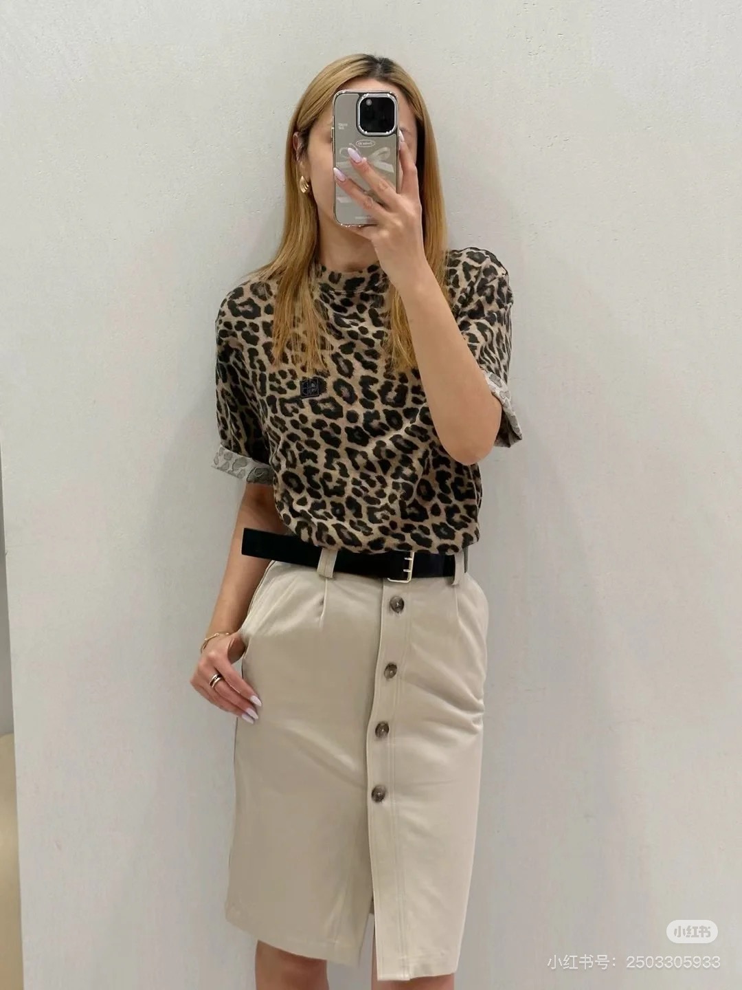 Leopard print short-sleeved top T-shirt - View 21