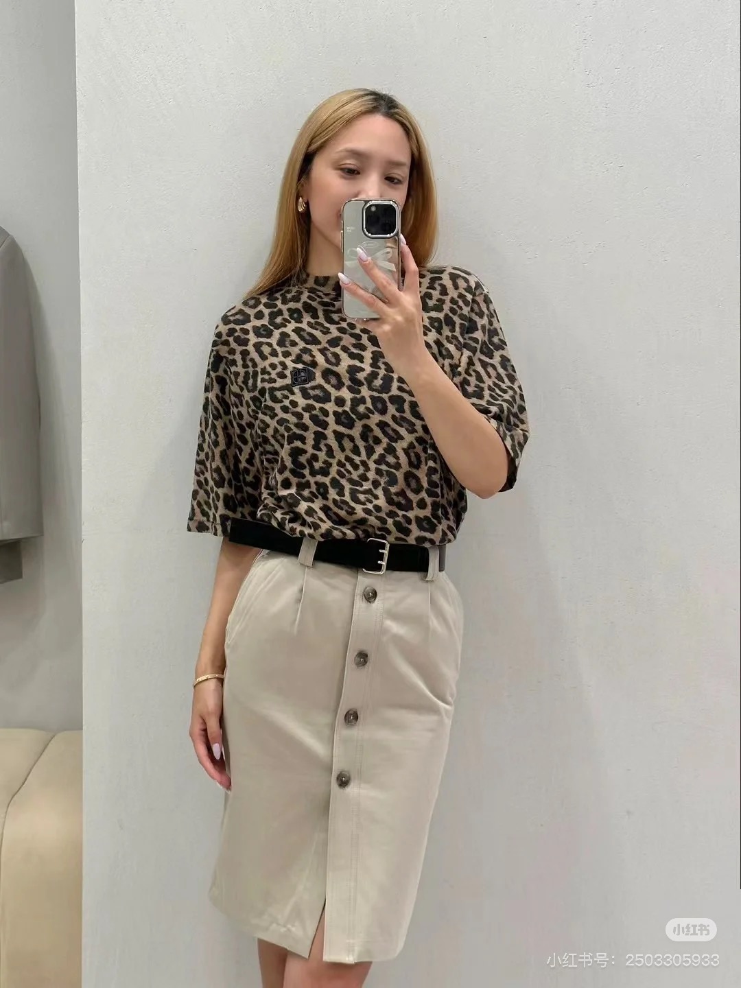 Leopard print short-sleeved top T-shirt - View 20