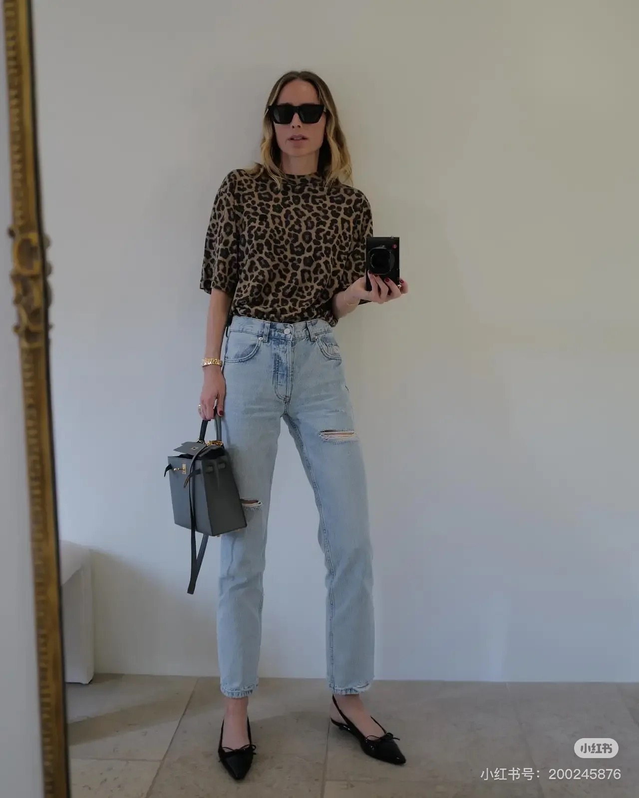 Leopard print short-sleeved top T-shirt - View 16