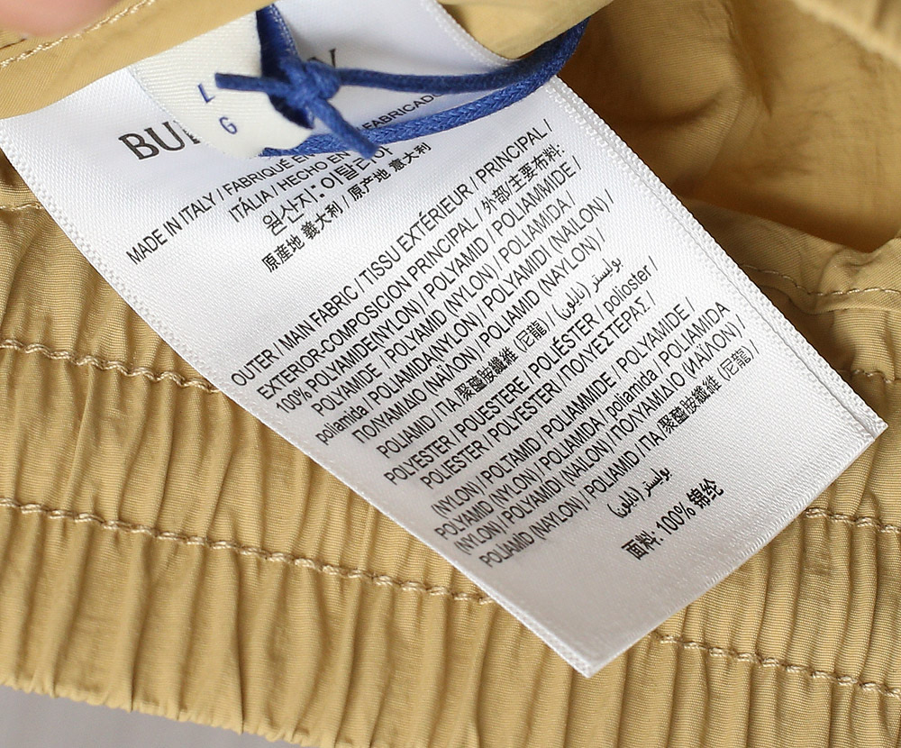   Burberry 2025春夏新款短裤                            面布采