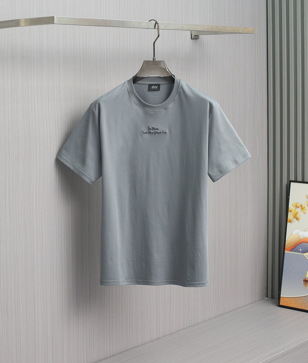 Brioni Men's T-Shirt | Italian Luxury, Embroidered Logo, Premium Tencel Cotton 2 i1747753882090 4868 0 0