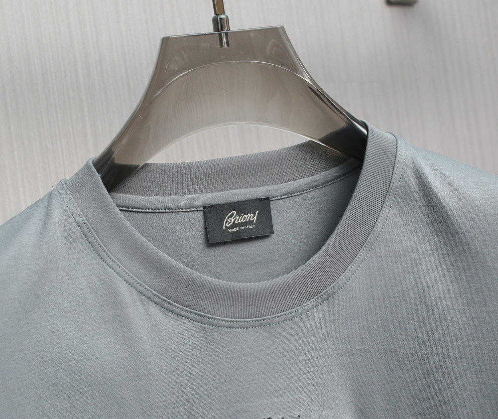 Brioni Men's T-Shirt | Italian Luxury, Embroidered Logo, Premium Tencel Cotton 5 i1747753882090 8011 0 3