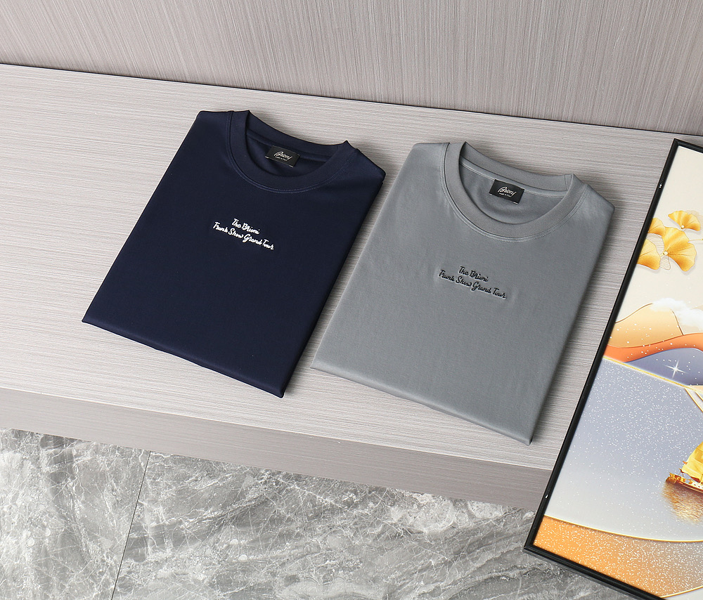 Brioni Men's T-Shirt | Italian Luxury, Embroidered Logo, Premium Tencel Cotton 10 i1747753883347 3846 0 8