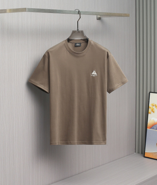 Brio Family Men's T-Shirt - Italian Luxury, Embroidered Sailboat Logo
